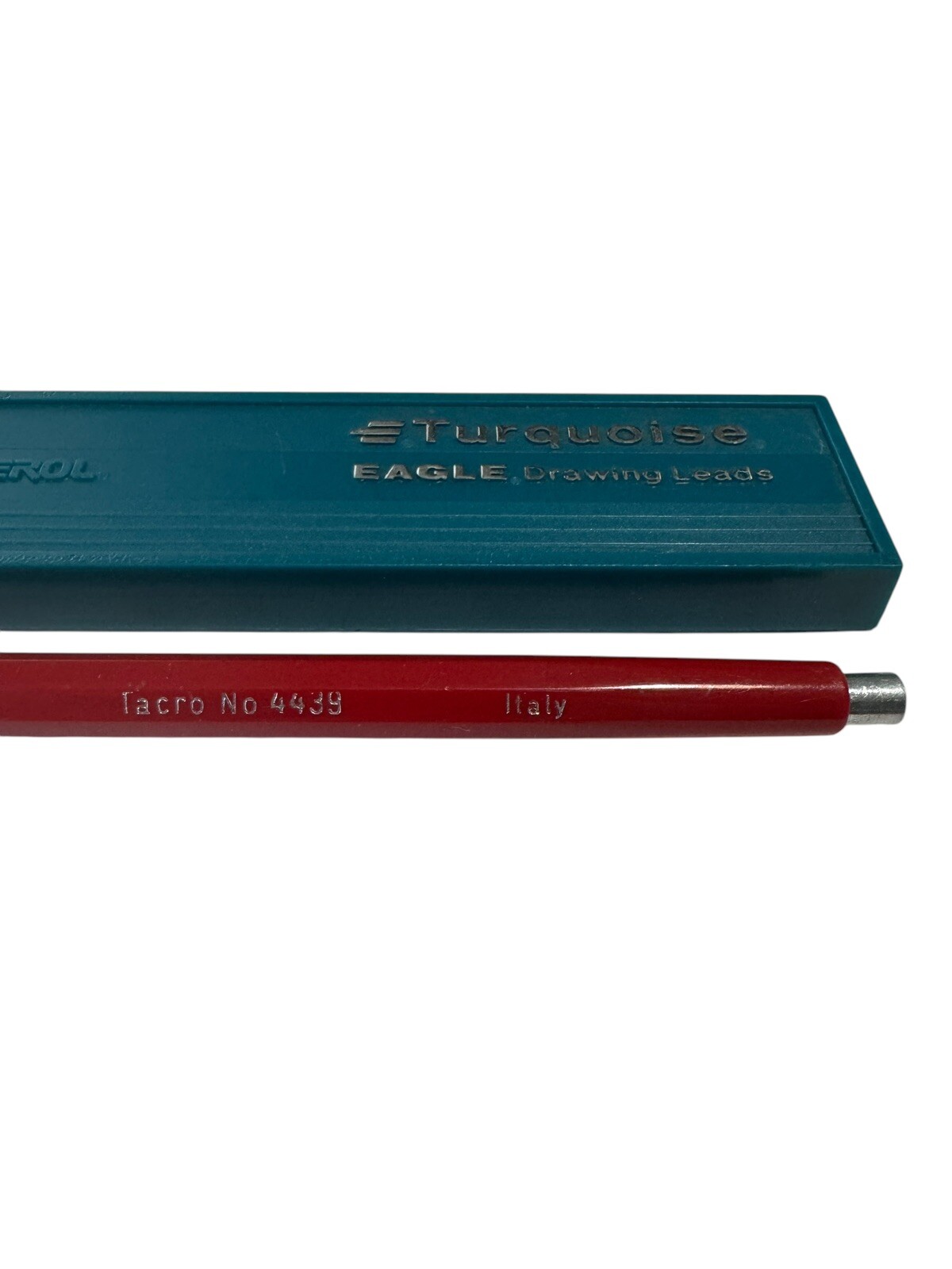VTG Tacro Italy No 4439 Mechanical Pencils Red w/ Turquoise Refills (9.75 Total)