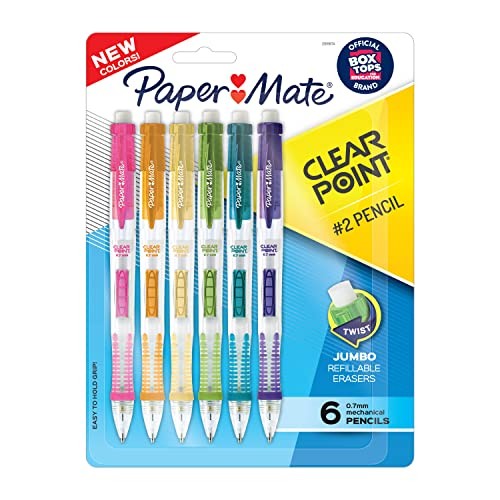 Clearpoint Mechanical Pencils – 0.7mm HB #2 Lead – 1 Count (Pack of 6)