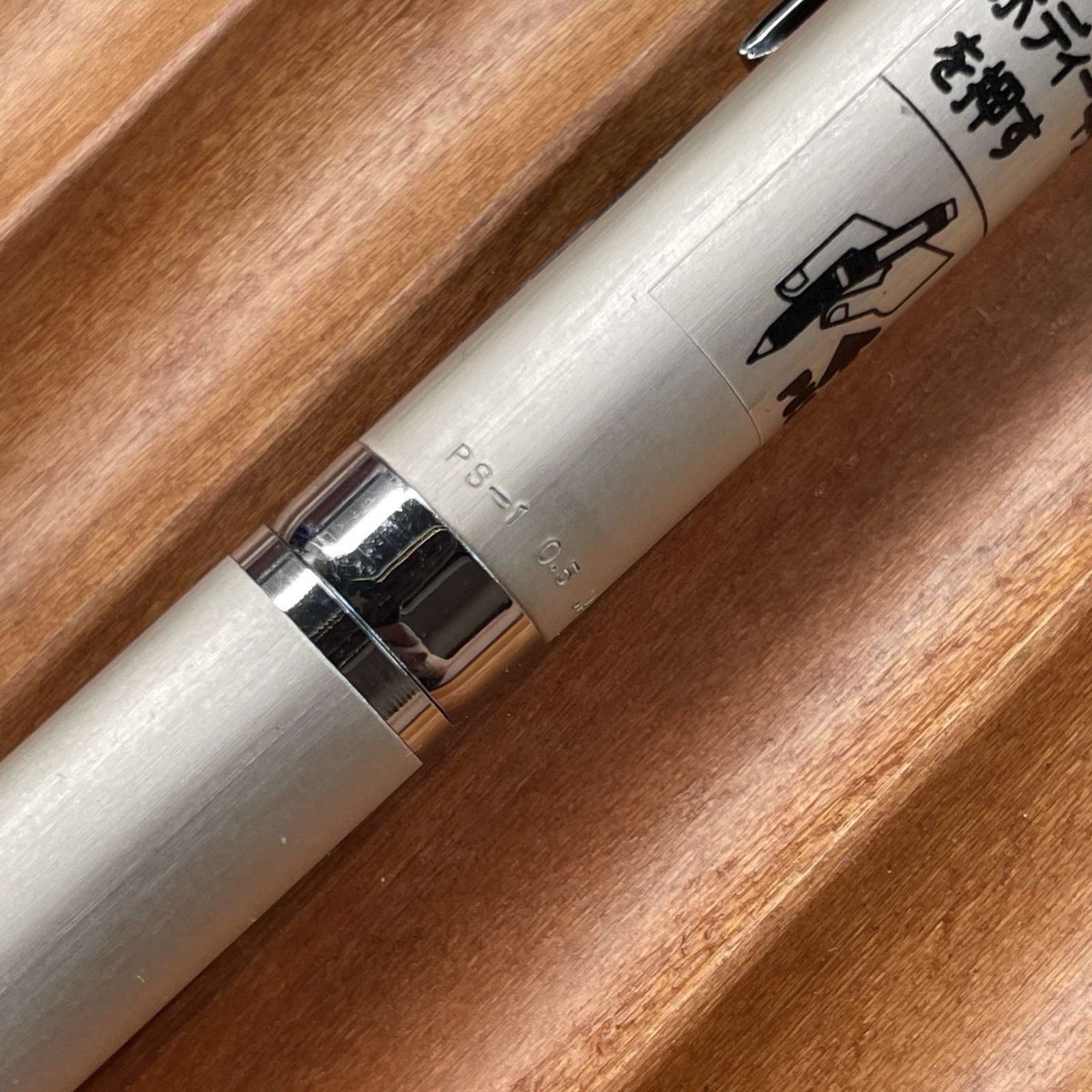 Kokuyo Mechanical Pencil PS-1 Body Knock Brushed Barrel 0.5 mm Made in Japan