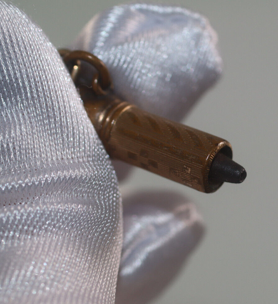 Antique Victorian Mini Mechanical Watch key with chain part