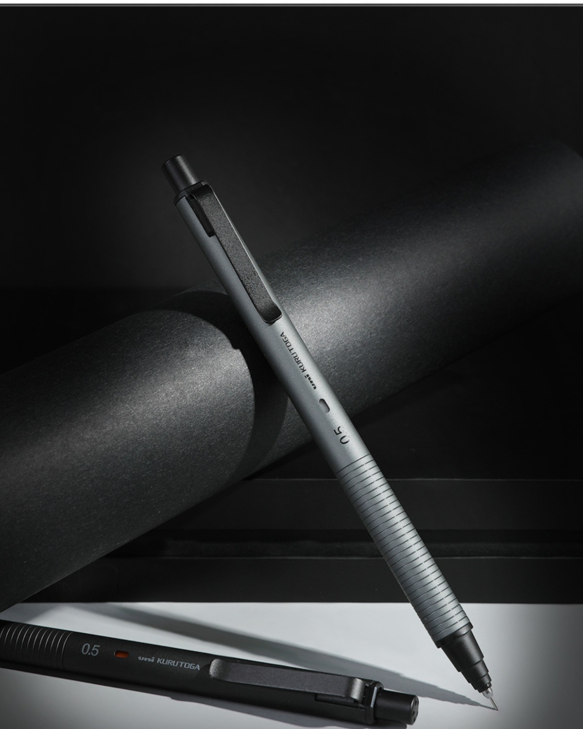 Japan UNI M5-KH 1P.23 Metal Automatic Rotating Pencil 0.5mm Phantom Gray