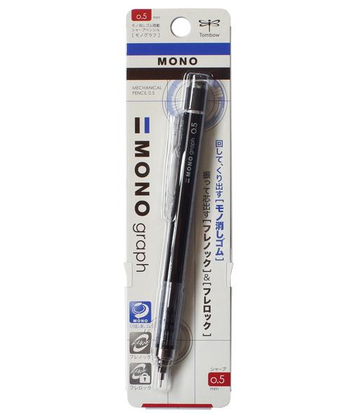 Mono Graph Black mechanical pencil 0.5mm DPA-132B Tombow from Japan