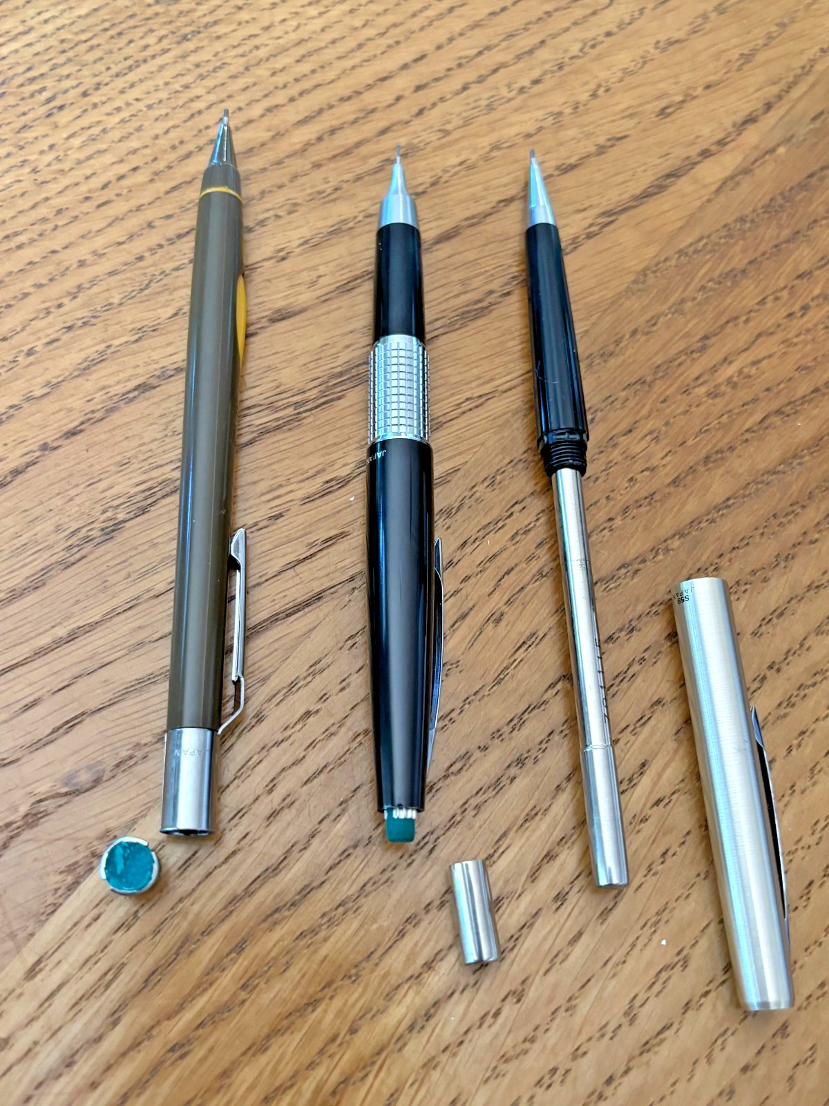 Vintage Pentel 5 & 0.9 Mechanical Pencil Lot 3 Made in Japan Drafting