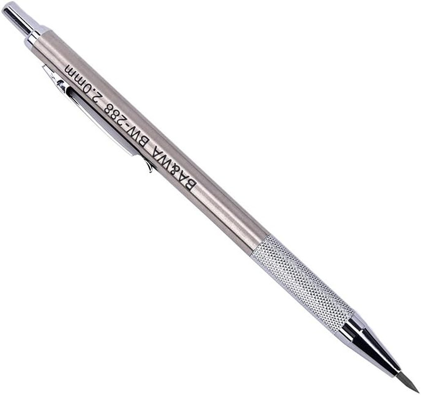 4 Pack 2.0 Mm Lead Holder Metal Mechanical Pencil Automatic Mechanical Drafting