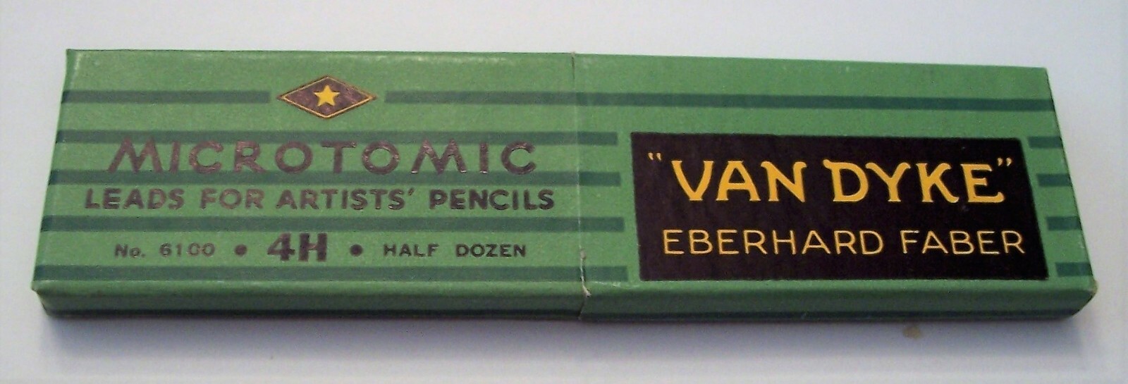 Vintage 6 Pack Eberhard Faber Microtomic 6100 4H 14 Degree Artist Pencil Leads