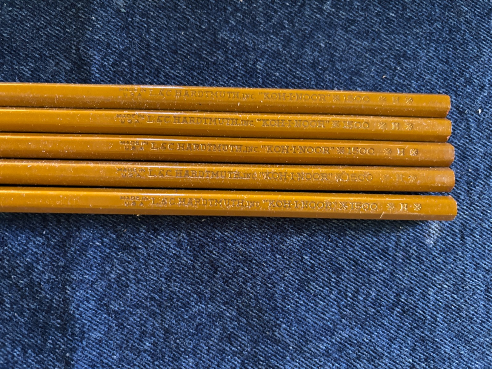 Vtg KOH-I-NOOR 1500 Box of 12, Made in USA H super resin bond~HB~3H~4H Super