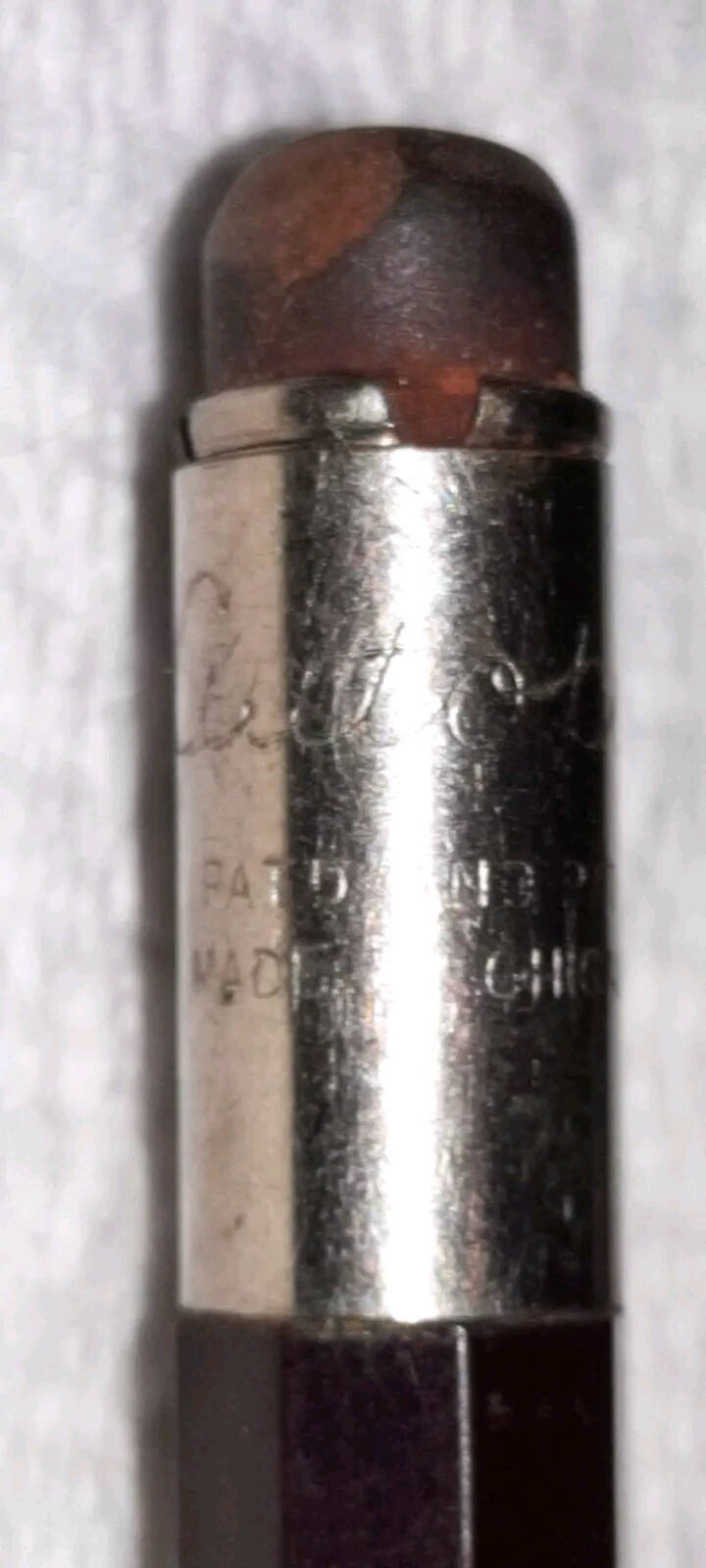 “AUTOPOINT…*For Real Thin Lead Only” Brown & Black/Chrome Trim Working Pencil