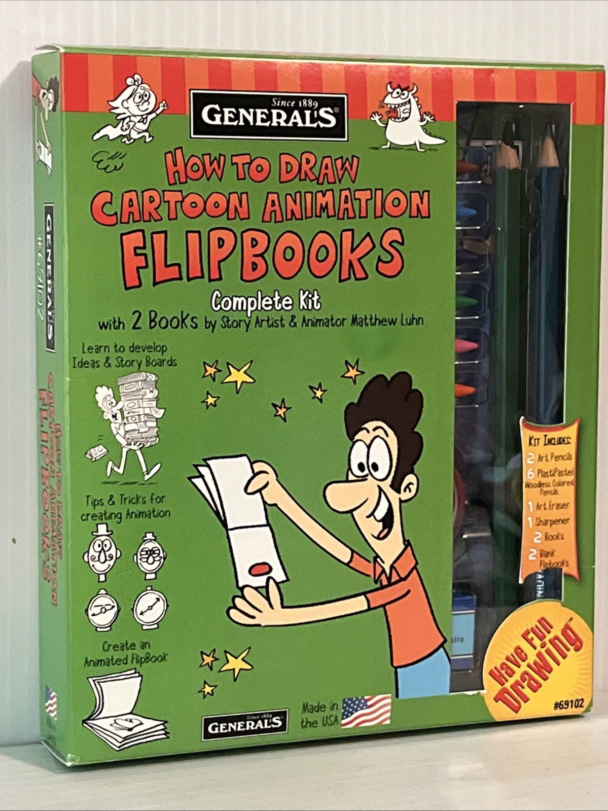 General Pencil 69102 How To Draw Cartoon Flip Books! Kit-