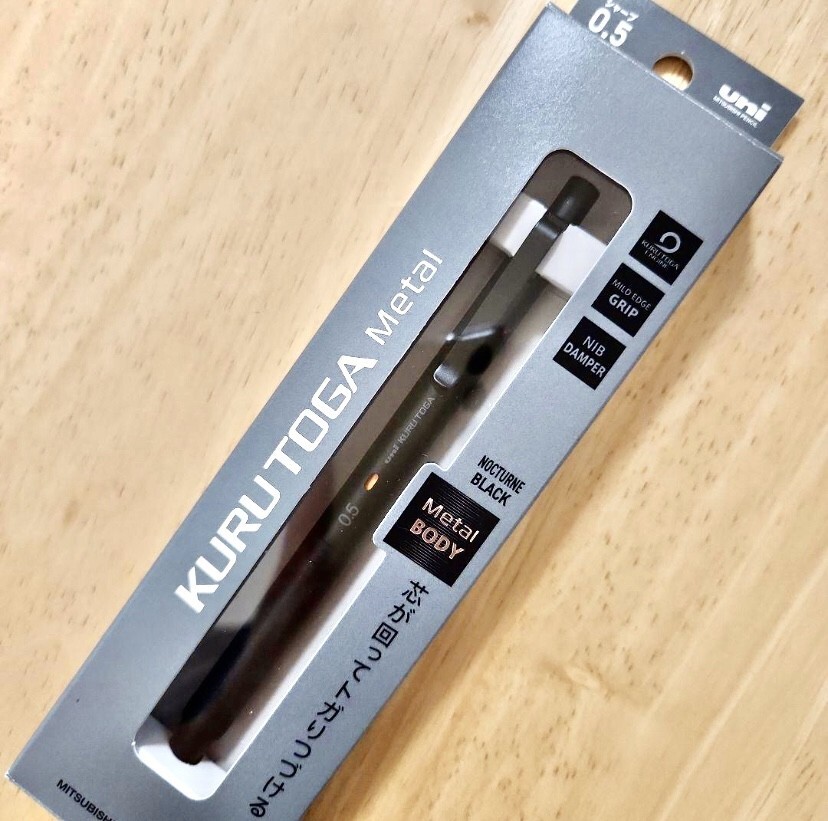 Uni Kuru Toga Metal Mechanical Pencil Nocturne Black 0.5mm M5-KH kurutoga New