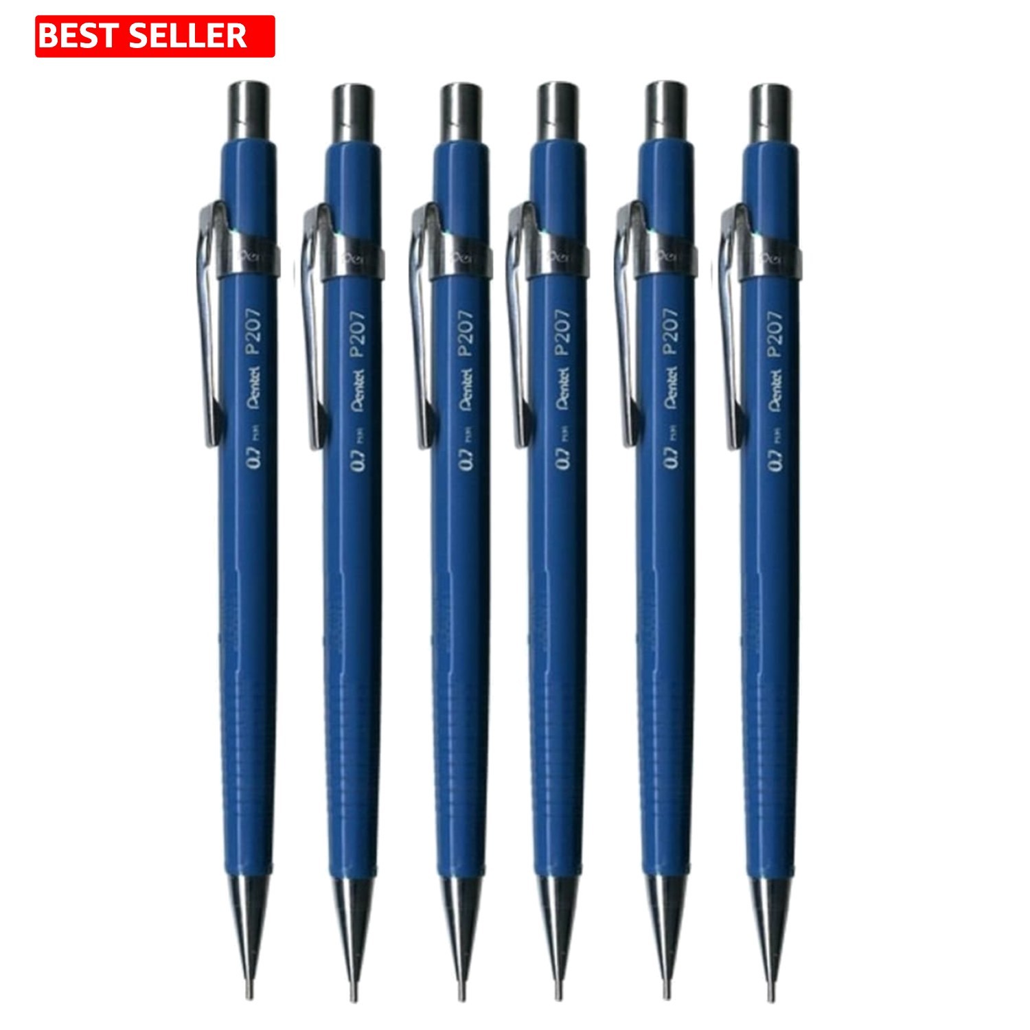 0.7mm Refillable P200 Automatic Mechanical Pencils – Pack of 6 for Professionals