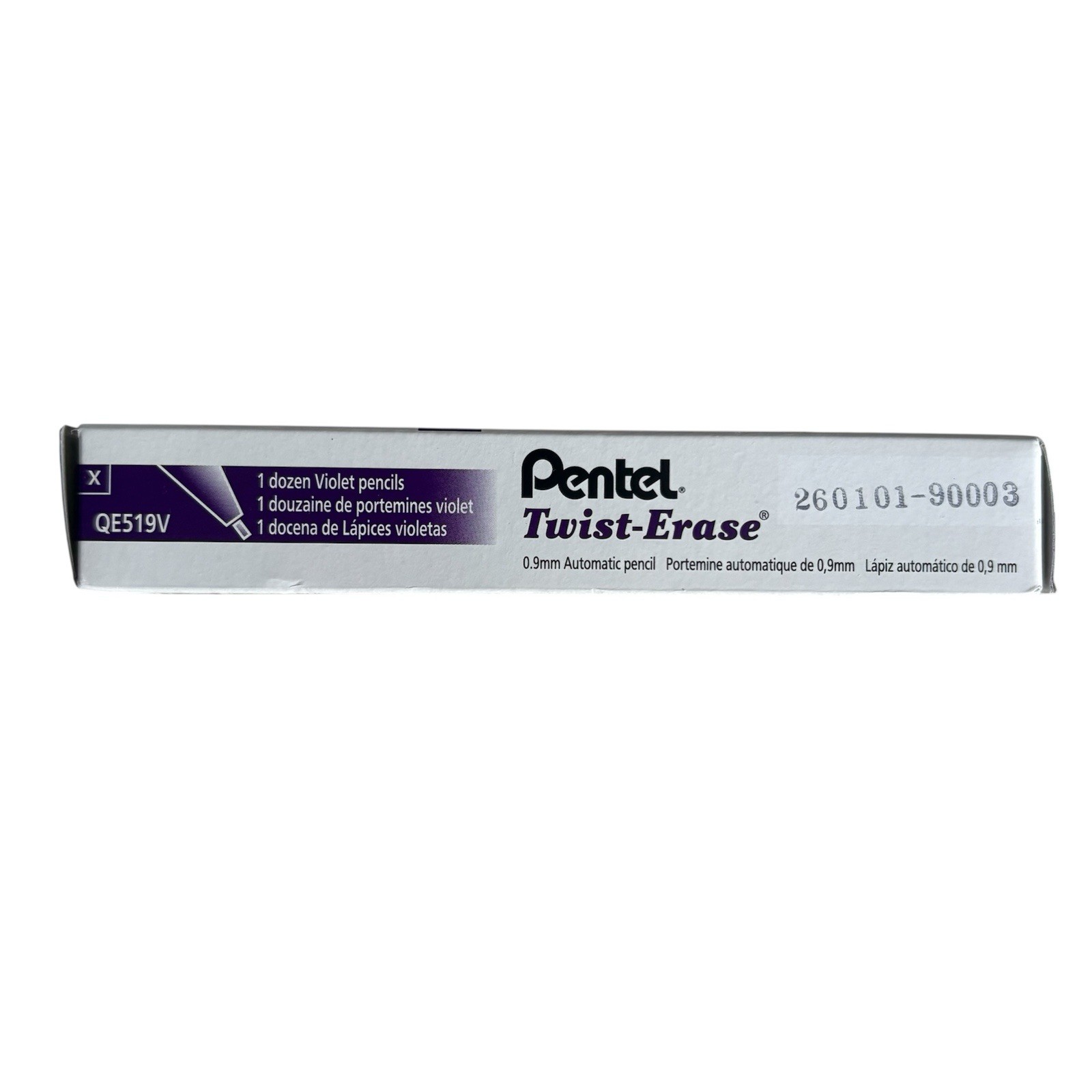 Twist-Erase Mechanical Pencil, (0.9Mm), Violet Barrel, Box of 12 (QE519V)