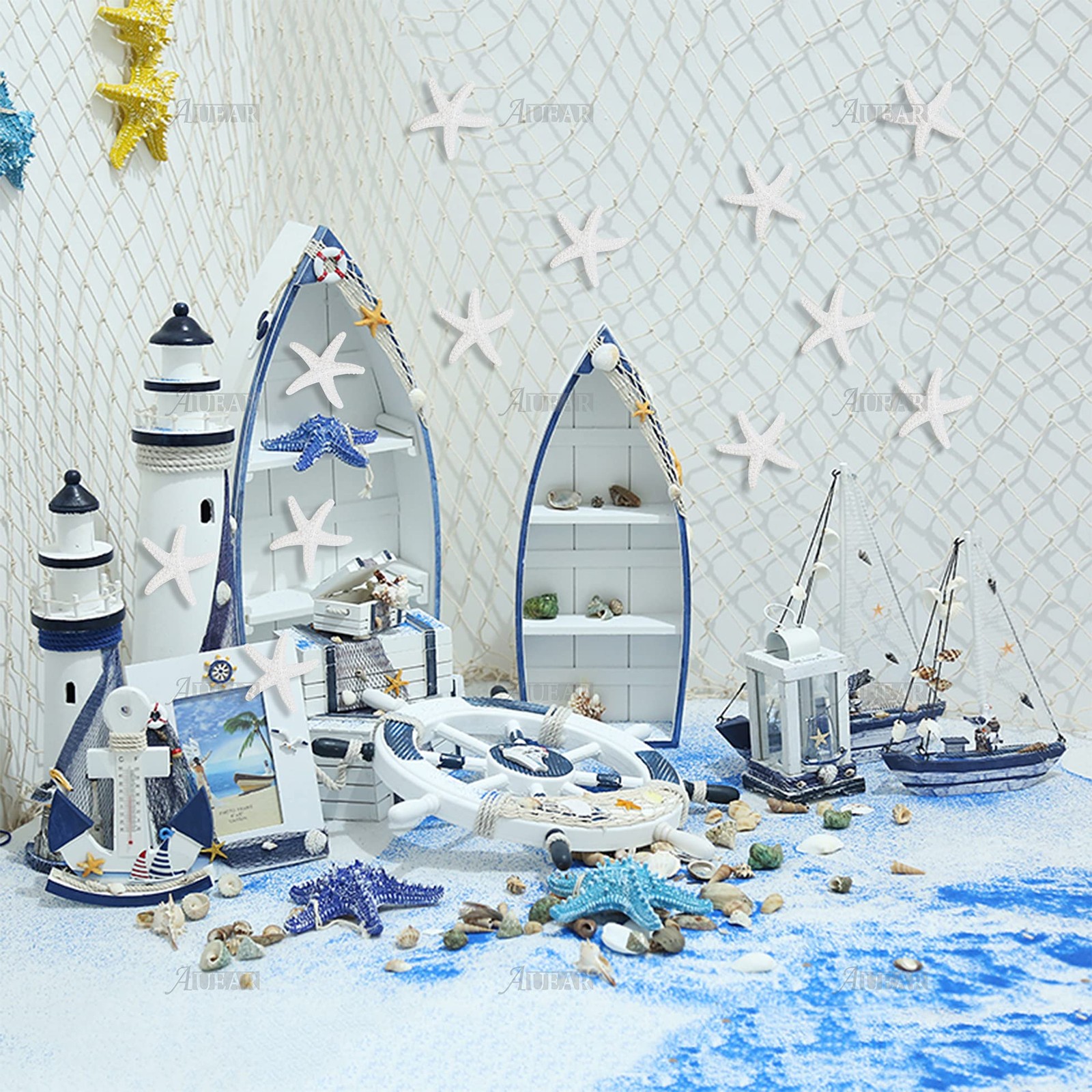 AUEAR, 30 Pack Lovely Starfish Decor Pencil 1 Count (Pack of 30), White