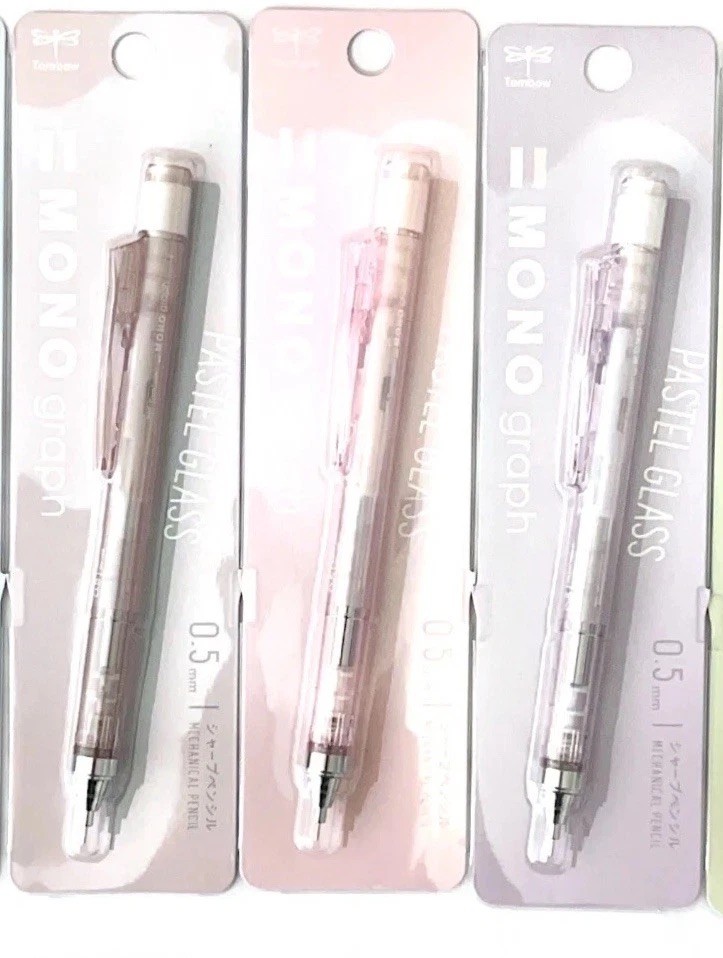 Tombow Mechanical Pencil Pastel Glass MONO Gragh Limited 0.5mm + Free UNI Leads