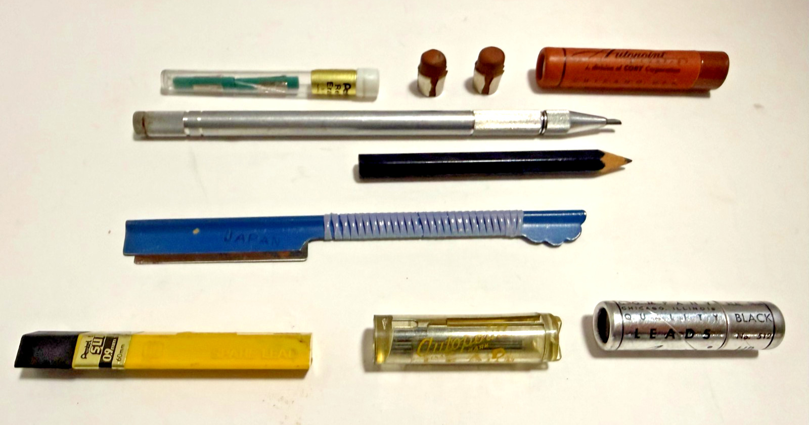 Vintage Mixed Lot Drafting Lead Holder Pencil Erasers Autopoint Leads