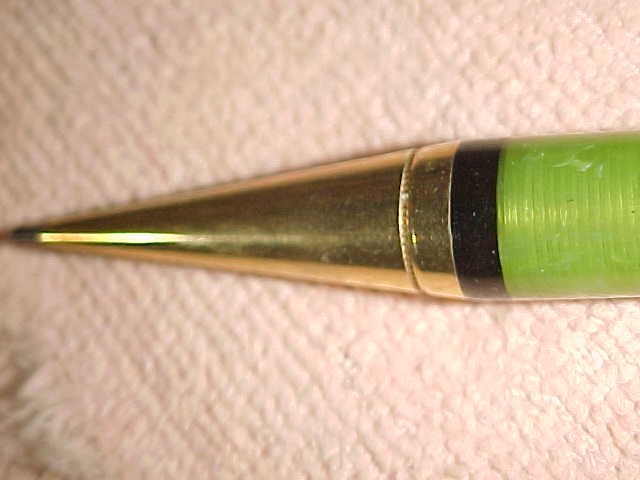 1920s PARKER JADE GREEN DUOFOLD Sr PENCIL – 5 3/4″ – GF DERBY – PARKER IMPRINT