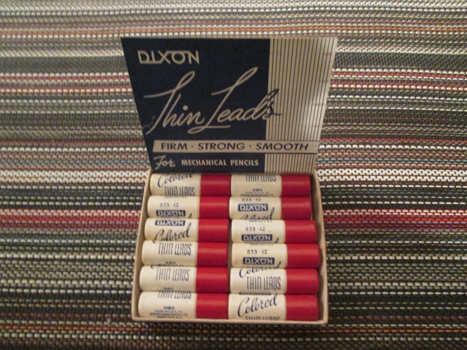 Vintage Dixon 835-12 Thin Leads for Mechanical Pencil Counter Display “RED”