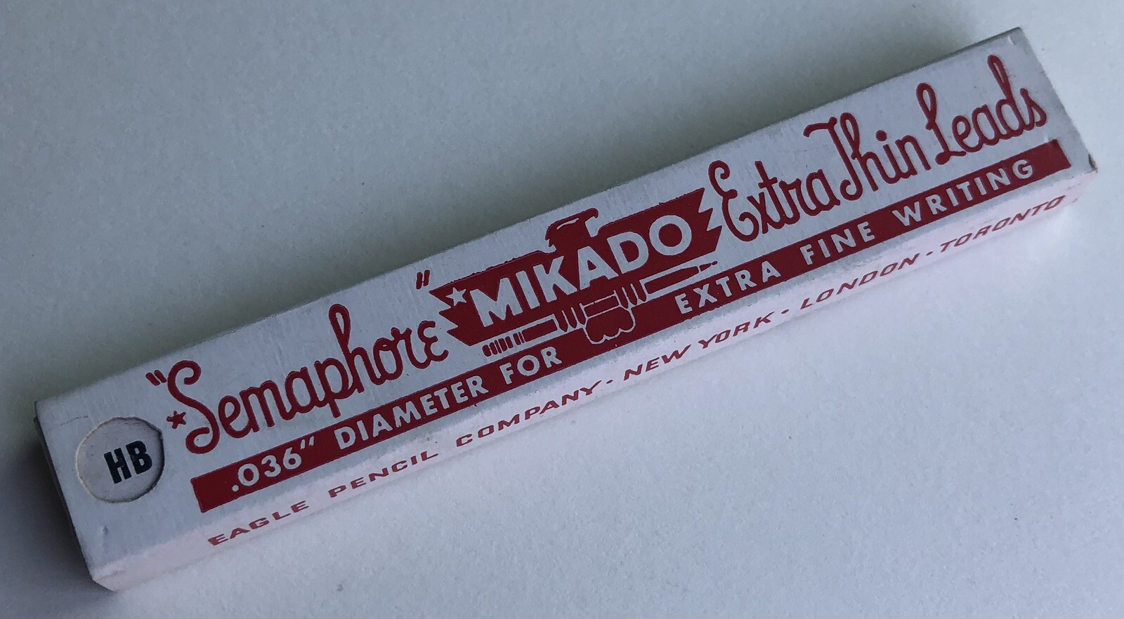 Vintage EAGLE MIKADO Mechanical Pencil Lead .9mm HB Black 4″ NOS 12pk USA