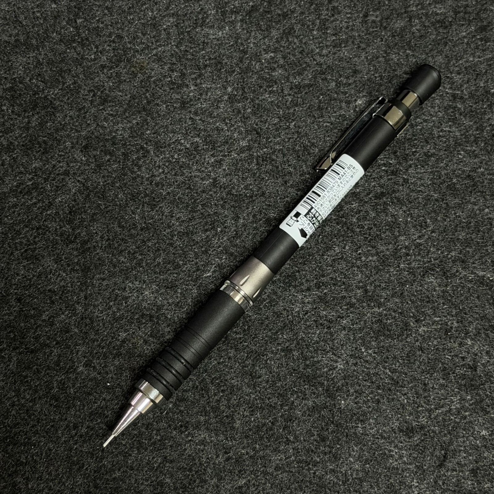 Zebra Tect 2way 0.5mm Drafting Pencil Shaker Lock Black Silver MA41-BS Japan