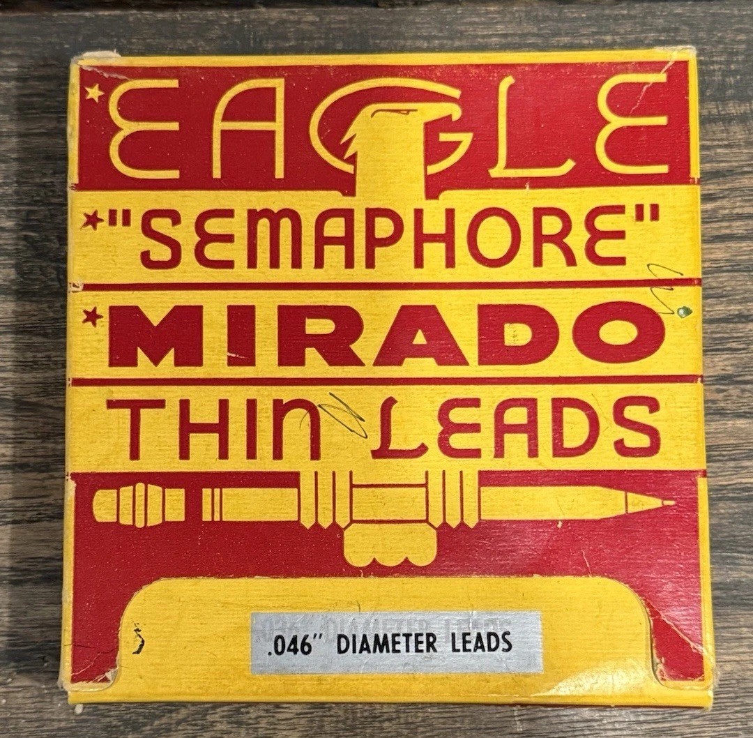 Vintage Semaphore Mirado Pencil Leads 2B Black 75-16 Lot of 7 .046” FAST SHIP!