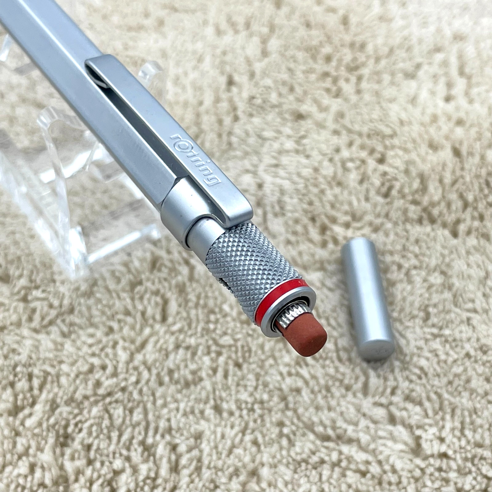 Vintage rOtring 600 Silver 0.35mm Mechanical Pencil No Logo Rare Japan