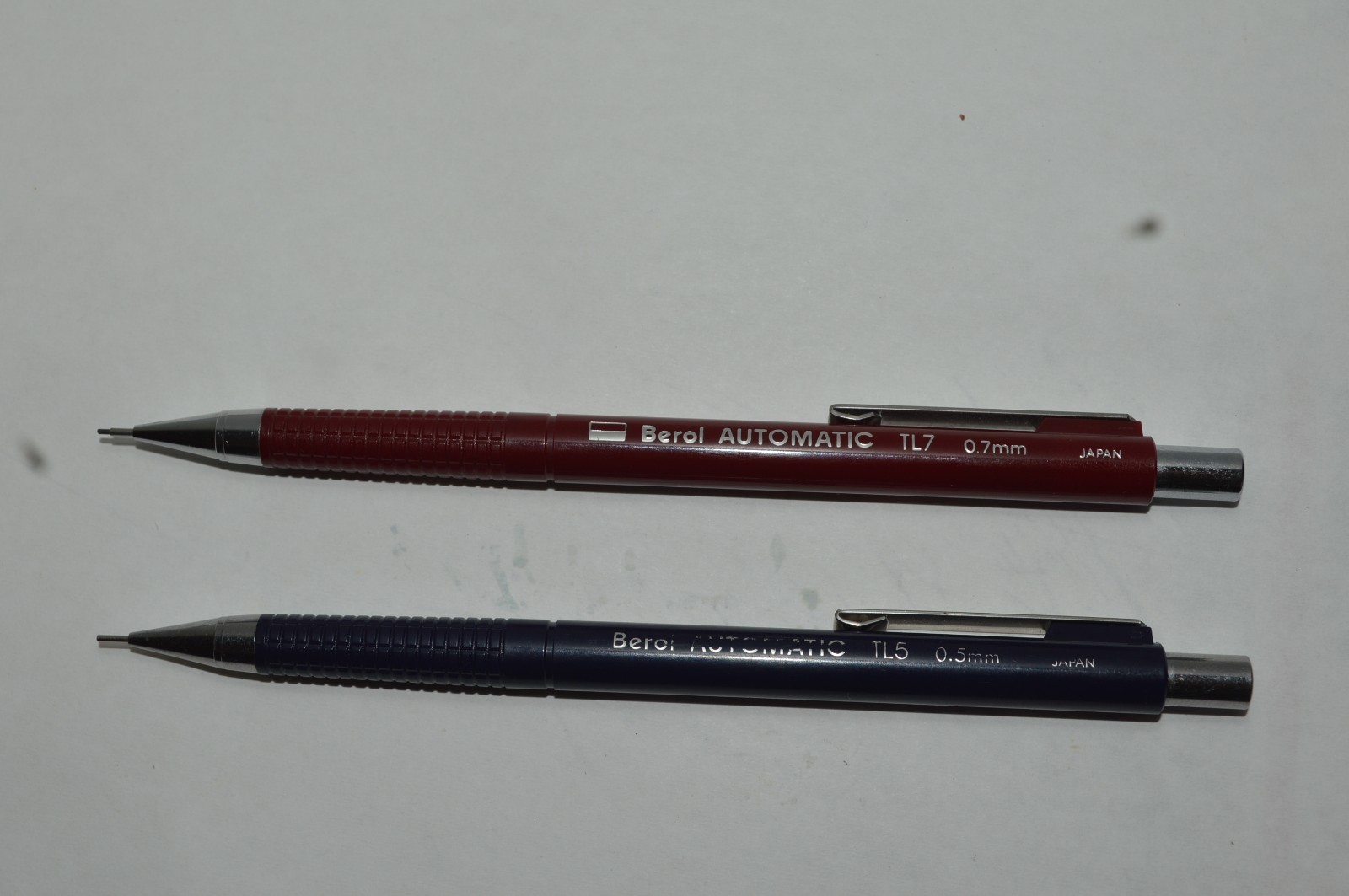 BEROL TL5 Plus TL7 Two Automatic Pencils 0.7 & 0.5mm Japan 1980’s Retired