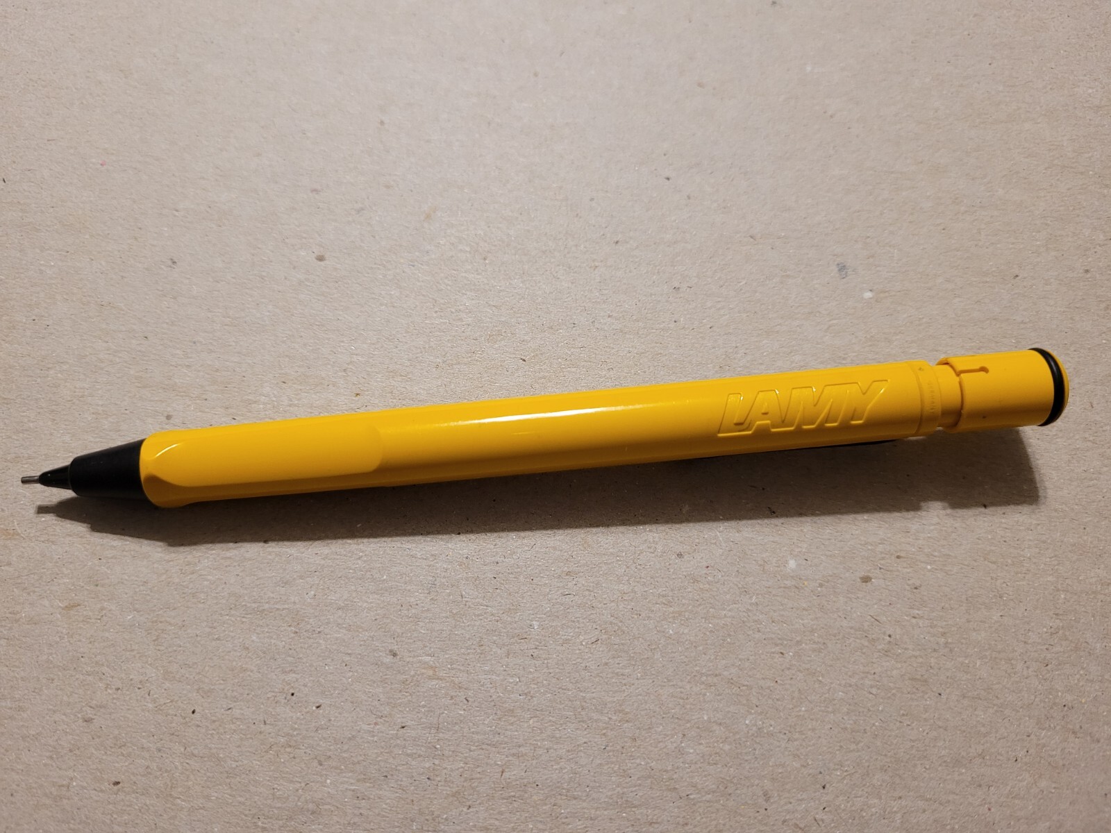 Vtg Lamy Safari Push Mechanism Pencil (0.5 mm) in Yellow black clip West Germany