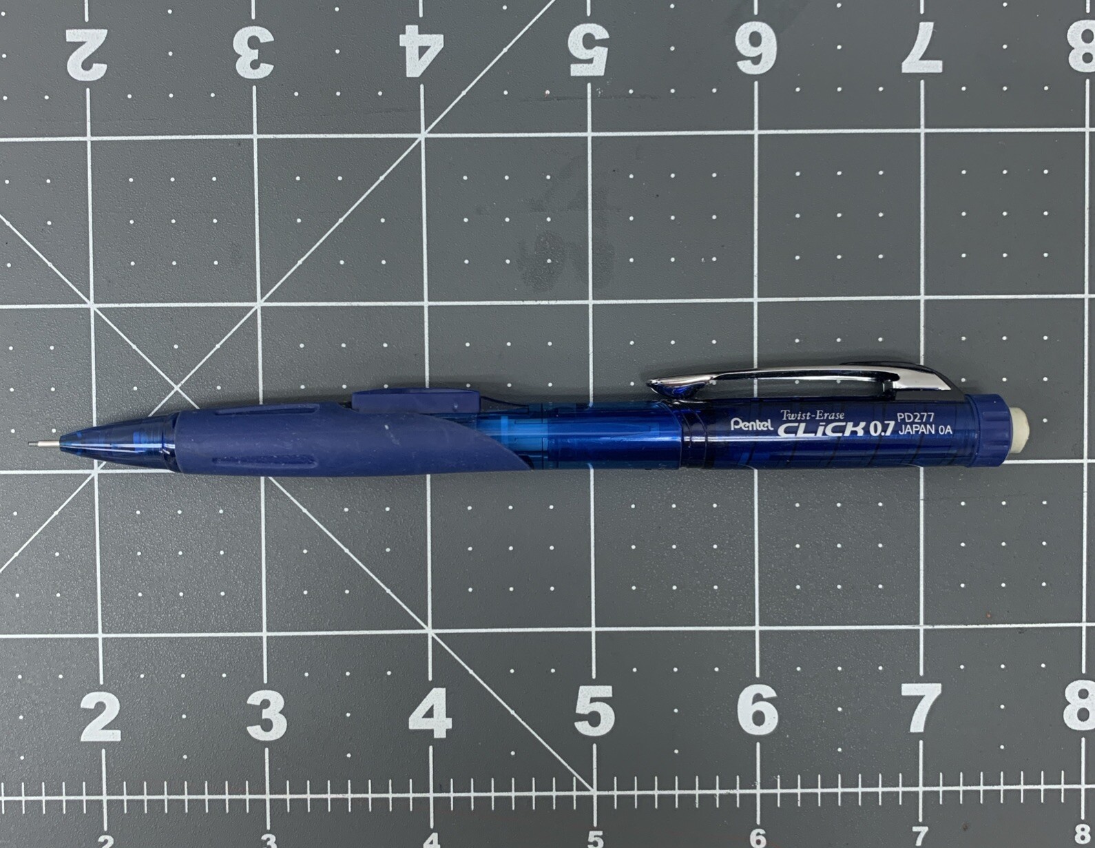 Vintage Pentel Twist-Erase PD277 Mechanical Pencil 0.7 mm Blue Drafting Drawing