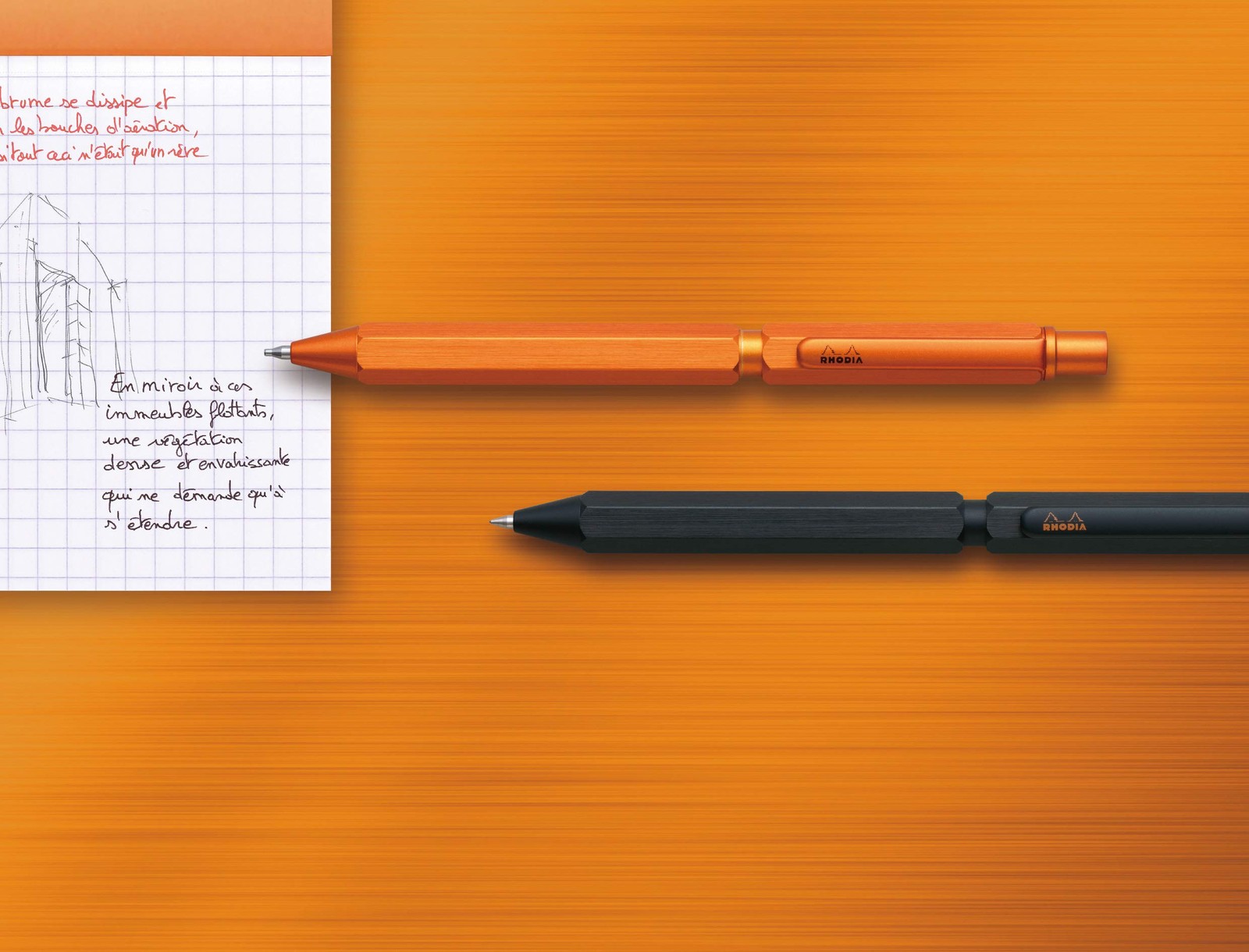 RHODIA 9342C – 3 in 1 scRipt Multipen 2 Ballpoint Pens 0.5 mm Black & Red + 1…