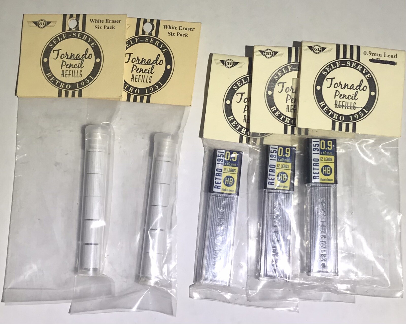 Retro 51 Tornado Pencil Refill Lot of (5) NEW /UNOPENED / VHTF