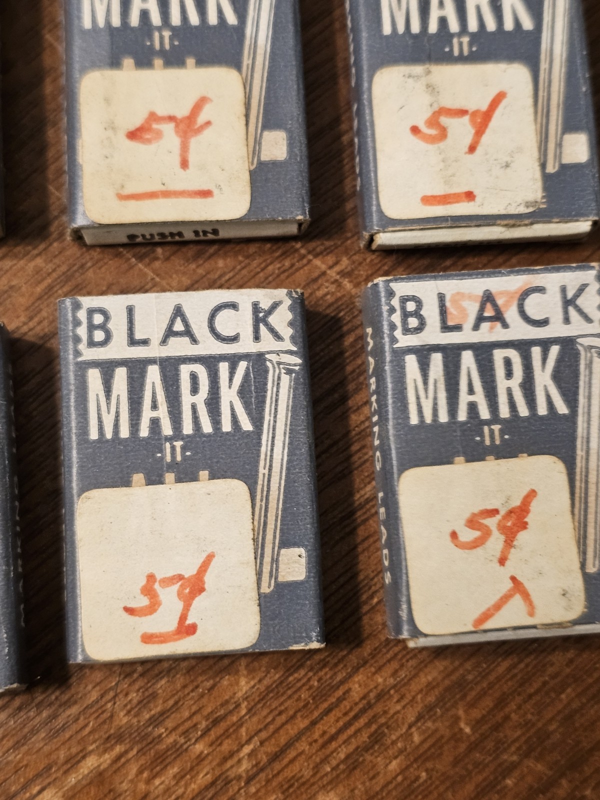 Vintage Mark-It-All Standard Leads Lot Of 12 Packs Each Has 6 Leads & Sleeve NEW
