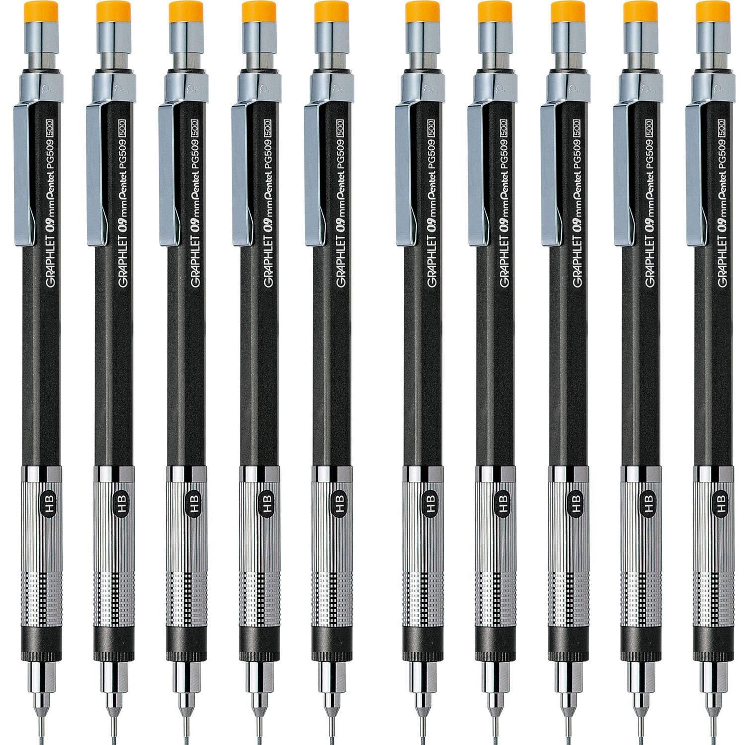 Pentel Mechanical Pencil Graphlet 0.9mm Set of 10 pieces ‎PG509-GD(10) ABS NEW