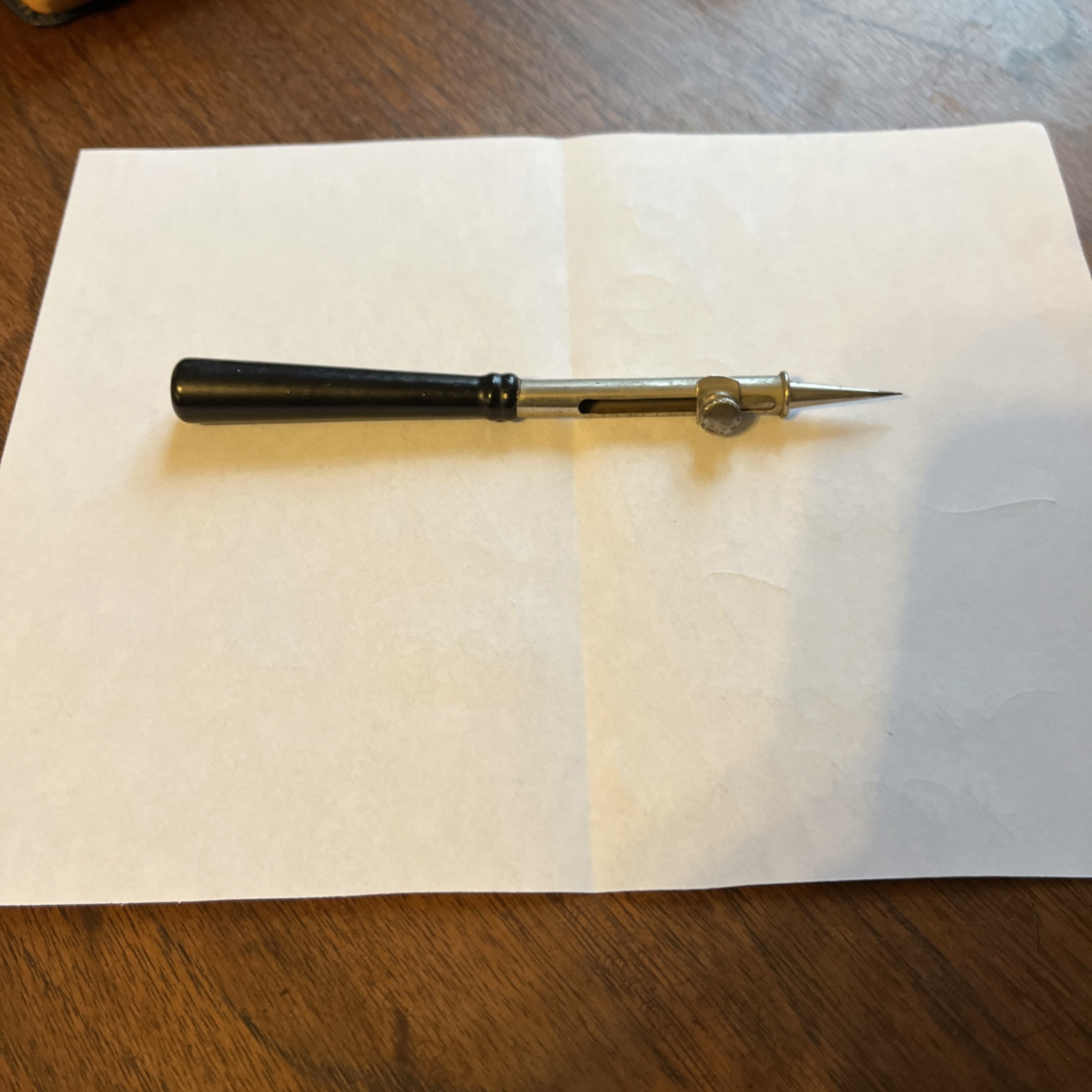 RARE VINTAGE MECHANICAL PENCIL WOOD METAL VICTORIAN? PAT DCI 2809