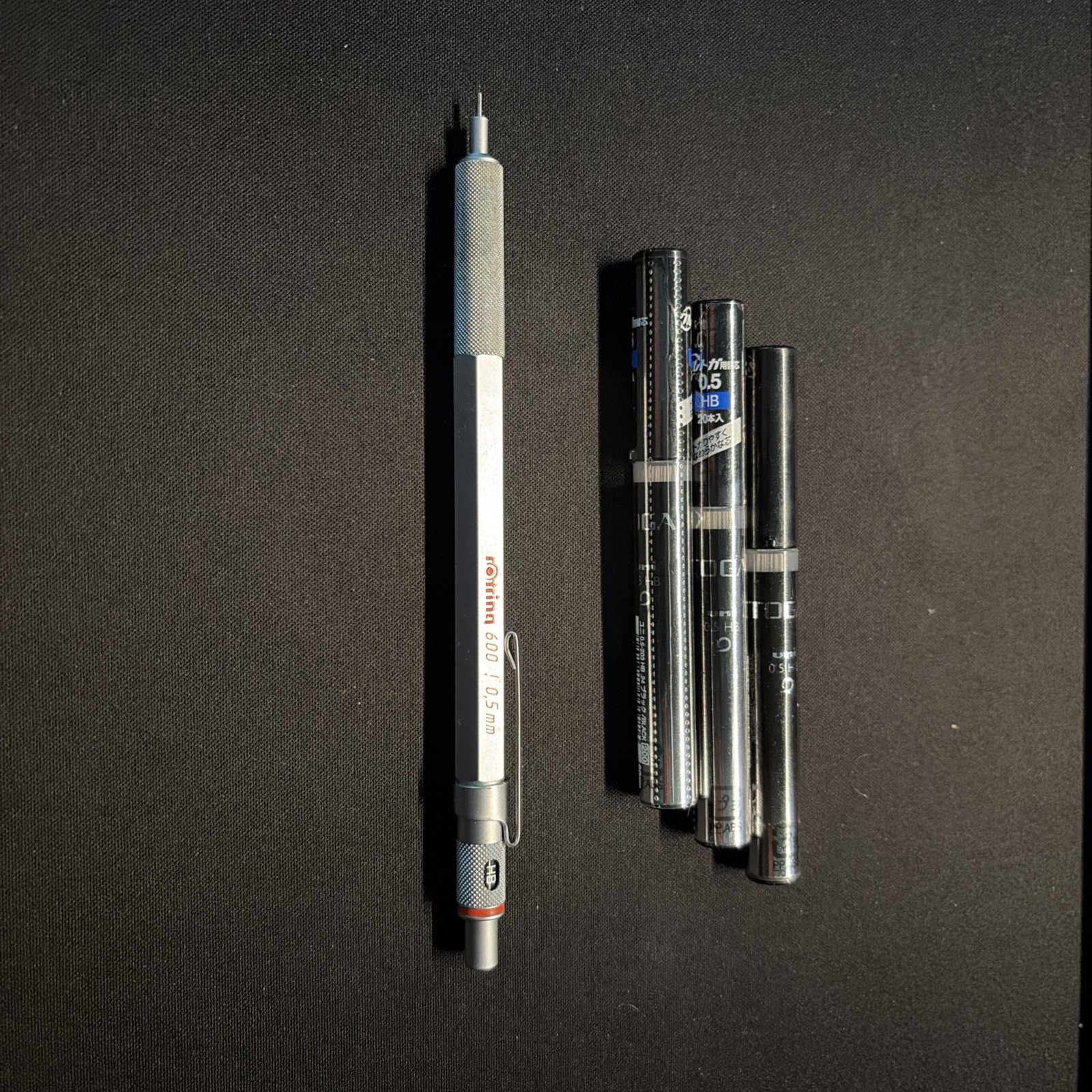 rOtring 600 Mechanical Pencil Silver 0.5mm Precision Writing Tool With 0.5 HB