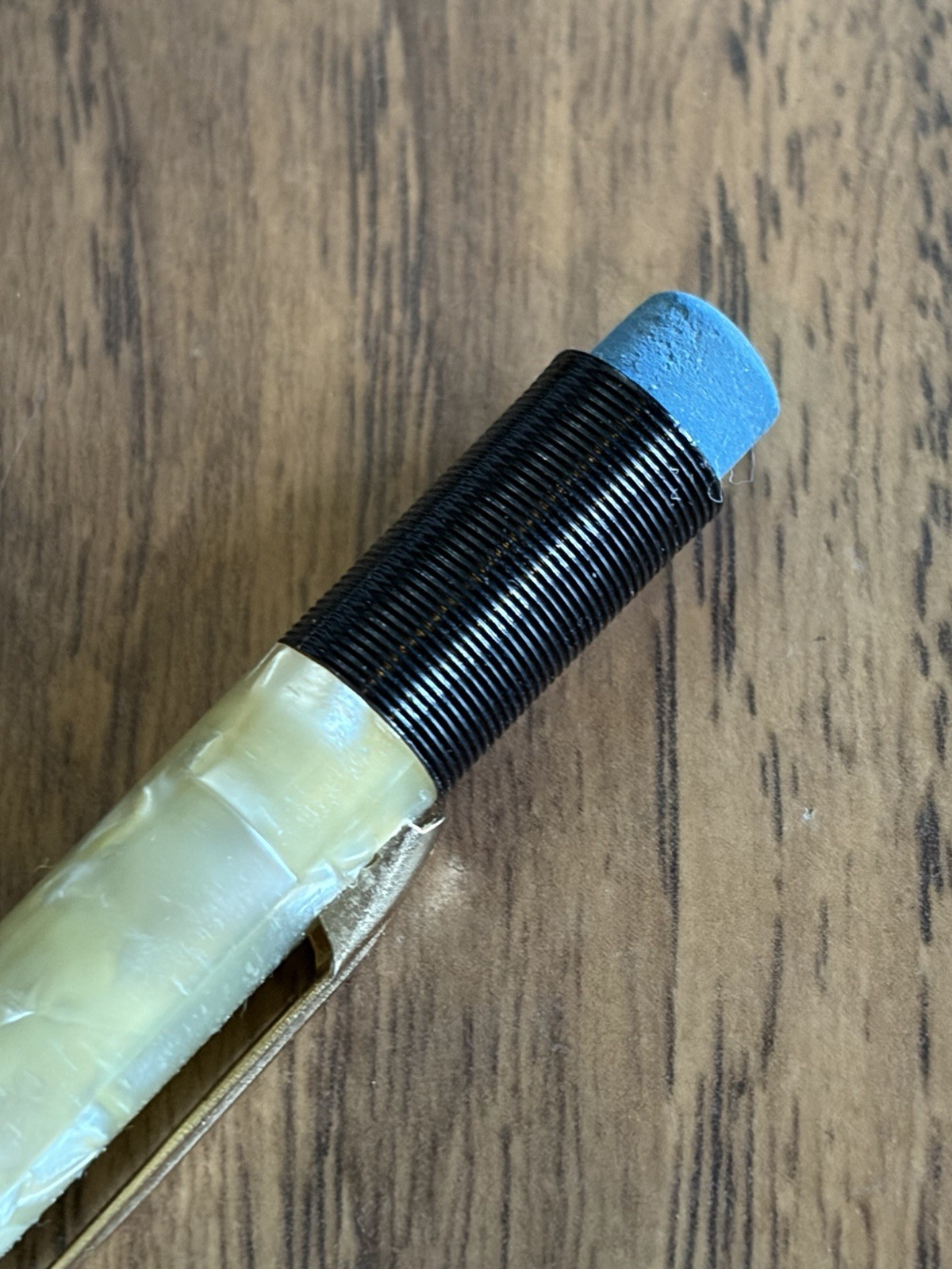 Vintage Pair Mechanical Pencil Sheaffer’s Black Gold and Silver MOP