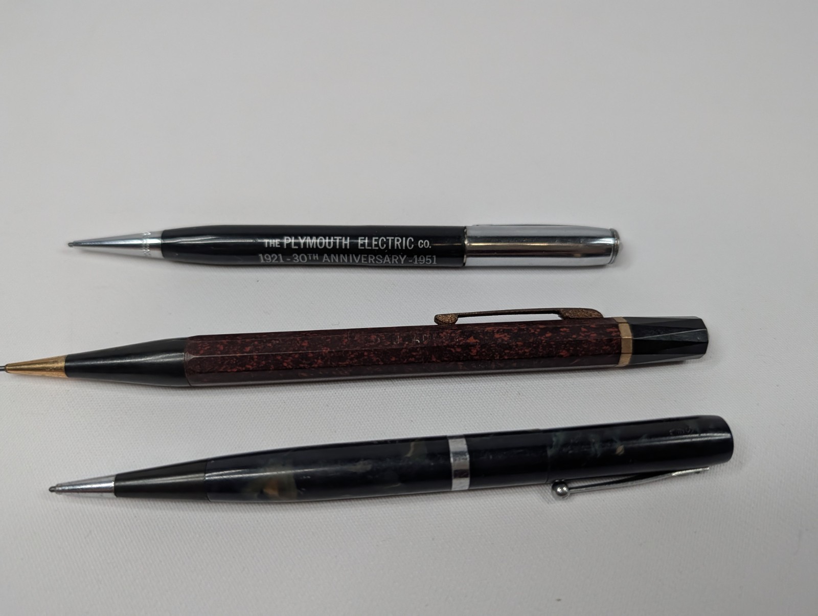 Lot of 3 Vintage Mechanical Pencils Waterman’s Redipoint Advertising