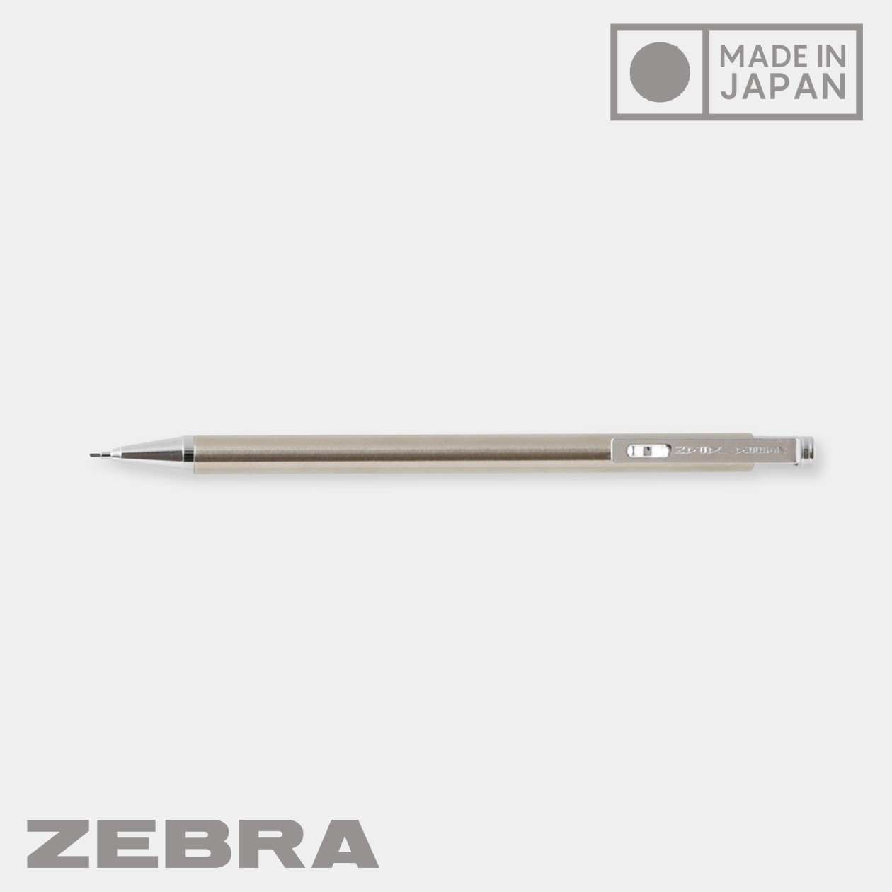 Zebra TS-3 Ultra Mini Stainless Steel Mechanical Pencil 0.5mm Made in Japan