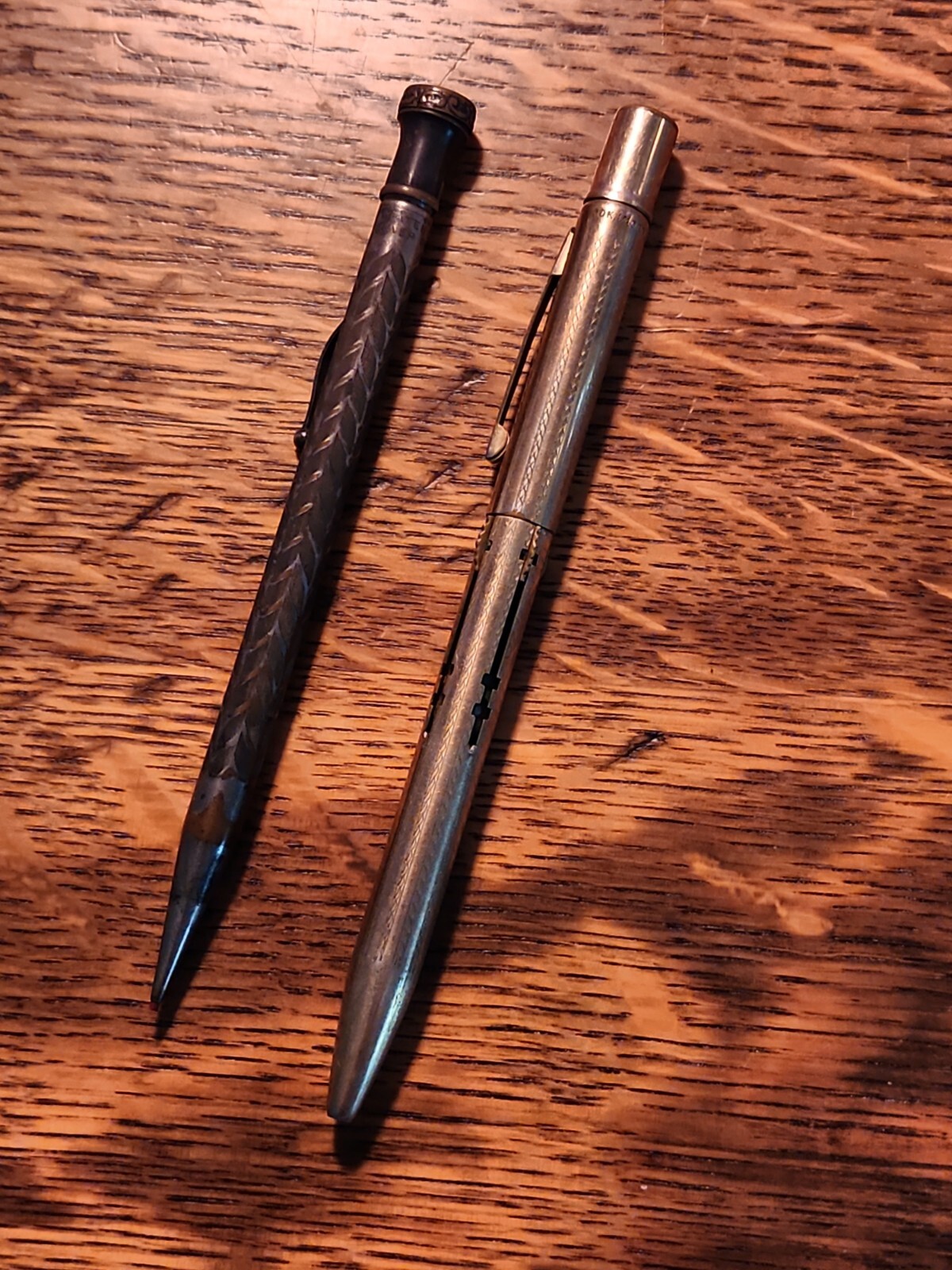 Lot Of 2 Vintage/Antique Mechanical Pencils-Silverplate Pal, And 10K RGP Norma