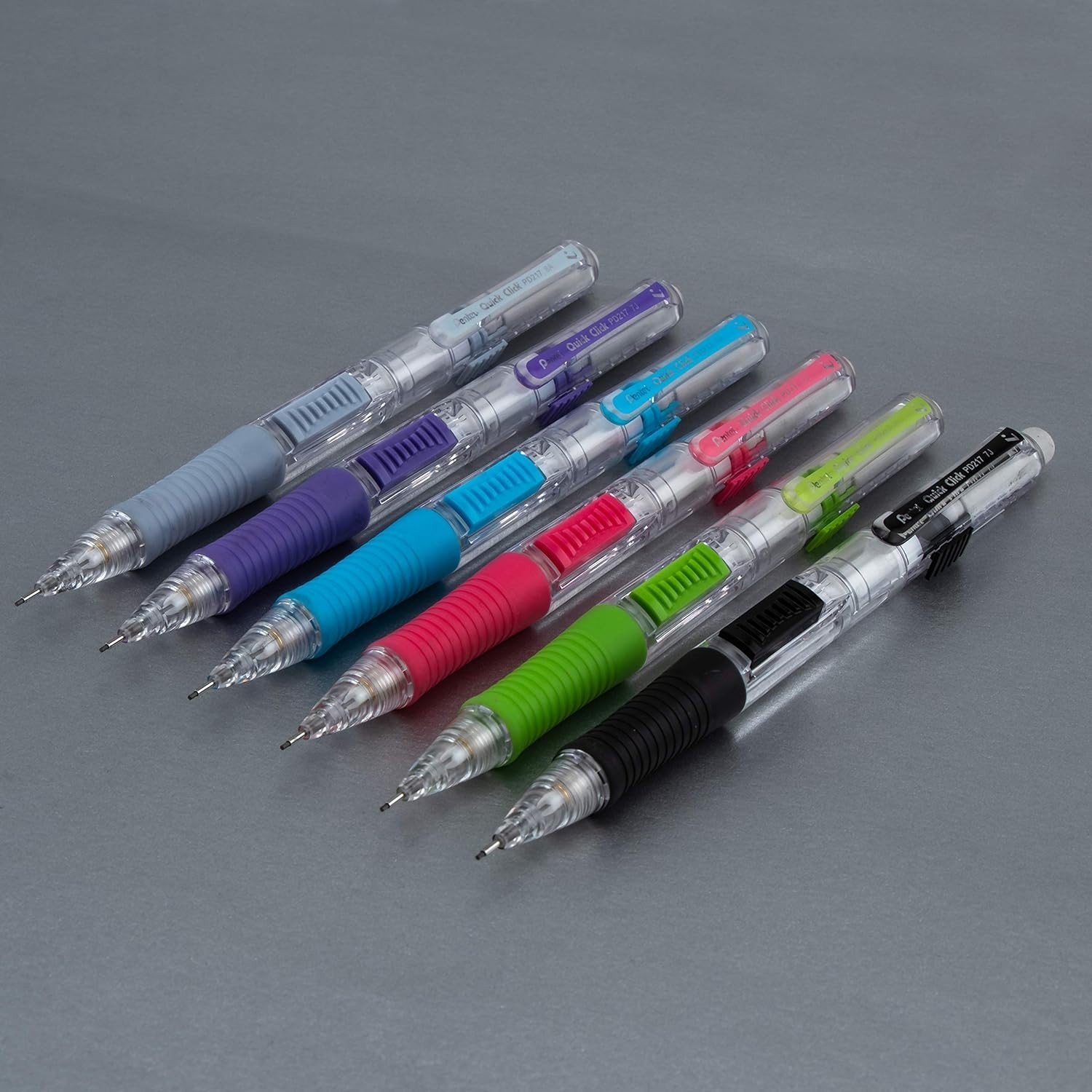Vibrant Assorted Quick Click Mechanical Pencils 0.7mm – 36 Count Canister