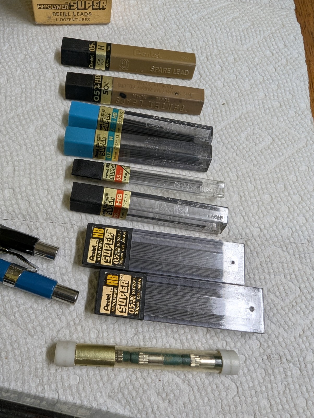 PENTEL Mechanical Pencil & Leads HUGE VARIETY LOT Vintage New & Old