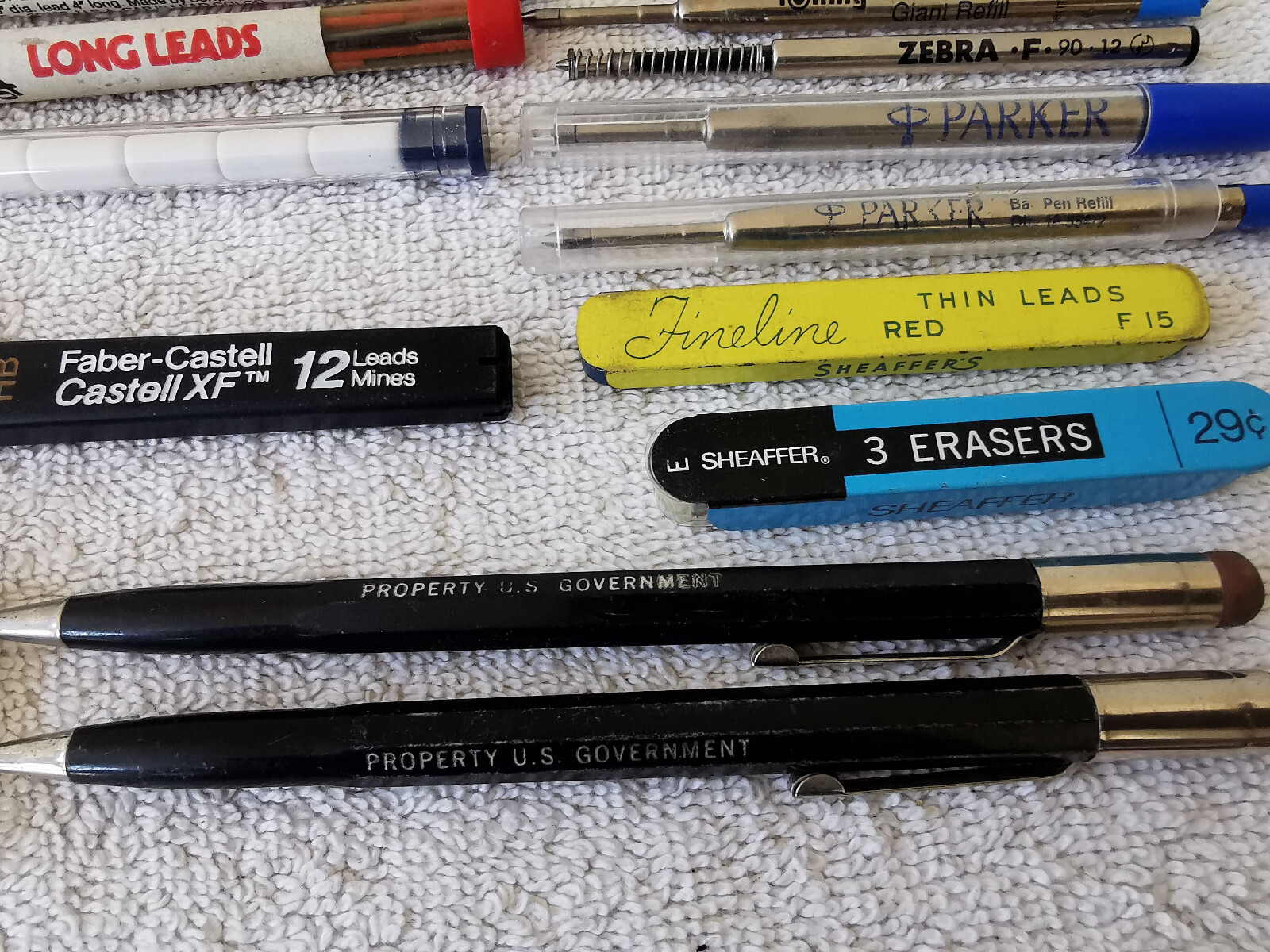 Huge Lot Mechanical Pencils Leads Erasers Zebra Castell RoseArt K+E Paper Mate