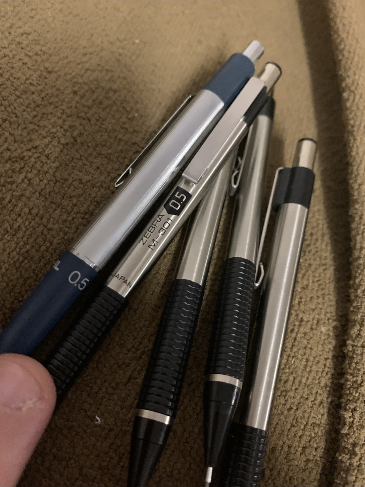 Lot Of 5Vintage Zebra M 301 mechanical pencil 1980 0.5mm Staedtler Microfix SL