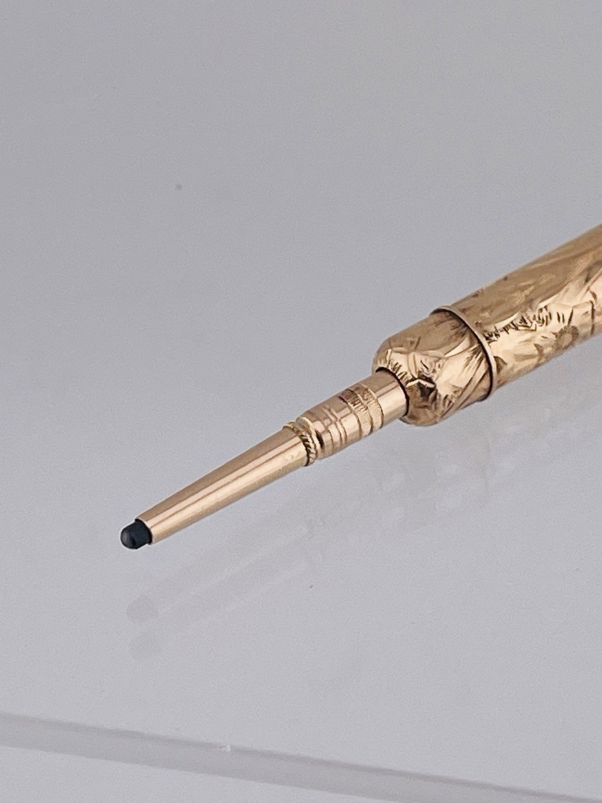 Vintage Tiffany & Co. Engraved Retractable Pencil Pendant, 14k Rose Gold. 18.6g