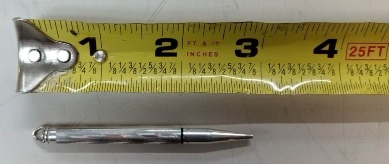 Vintage AXT 925 sterling silver small mechanical pencil PENDANT COLLECTORS USA