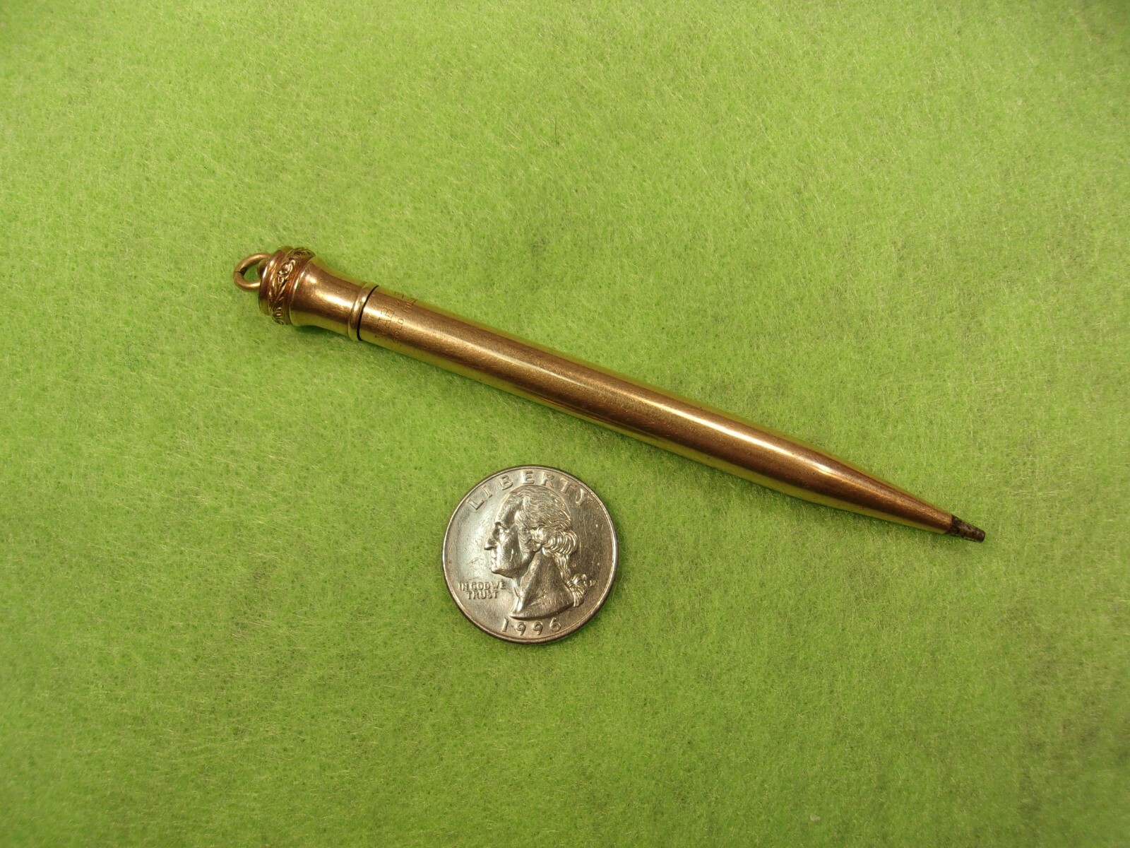 VERY NICE OLDER VTG ANTIQUE ROSE GOLD FILLED 4″ MECHANICAL PENCIL WAHL EVERSHARP