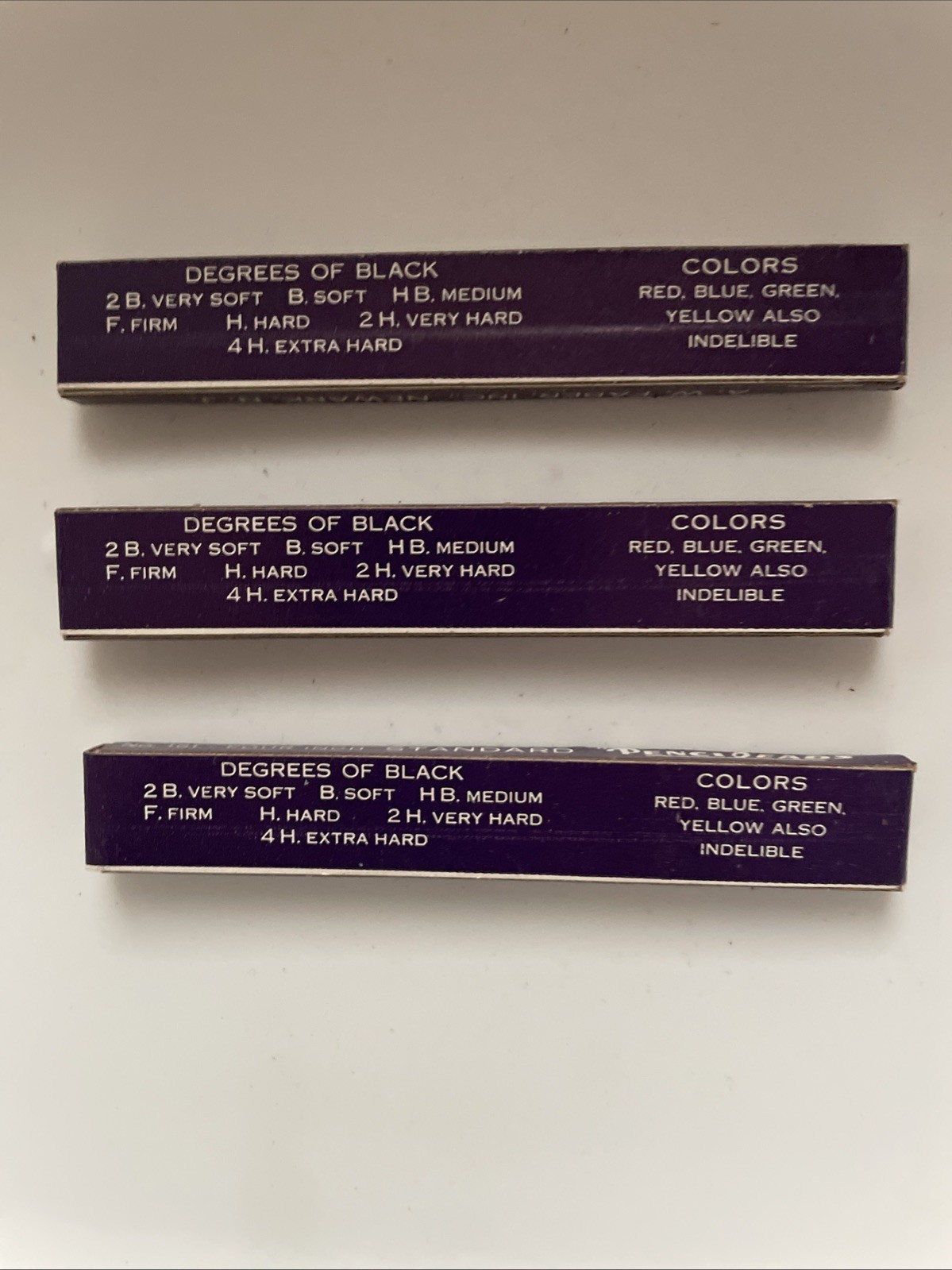 Vintage Pencil Leads A.W. Faber No.161 Four Inch Pencil Leads Black All 3 Boxes