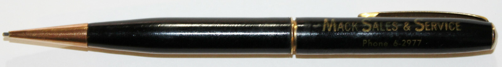 Vintage MACK SALES & SERVICE 5 Digit Phone Number Ritepoint MECHANICAL PENCIL W1
