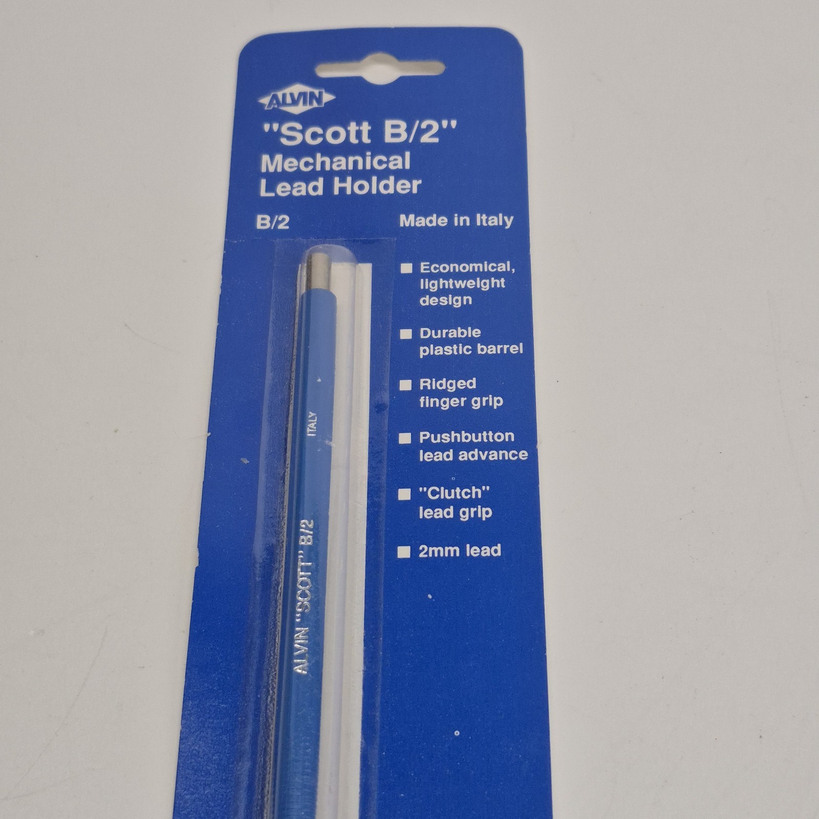 Vintage Alvin “Scott” B/2 Mechanical Lead Holder Pencil 2mm Lead – Made in Italy