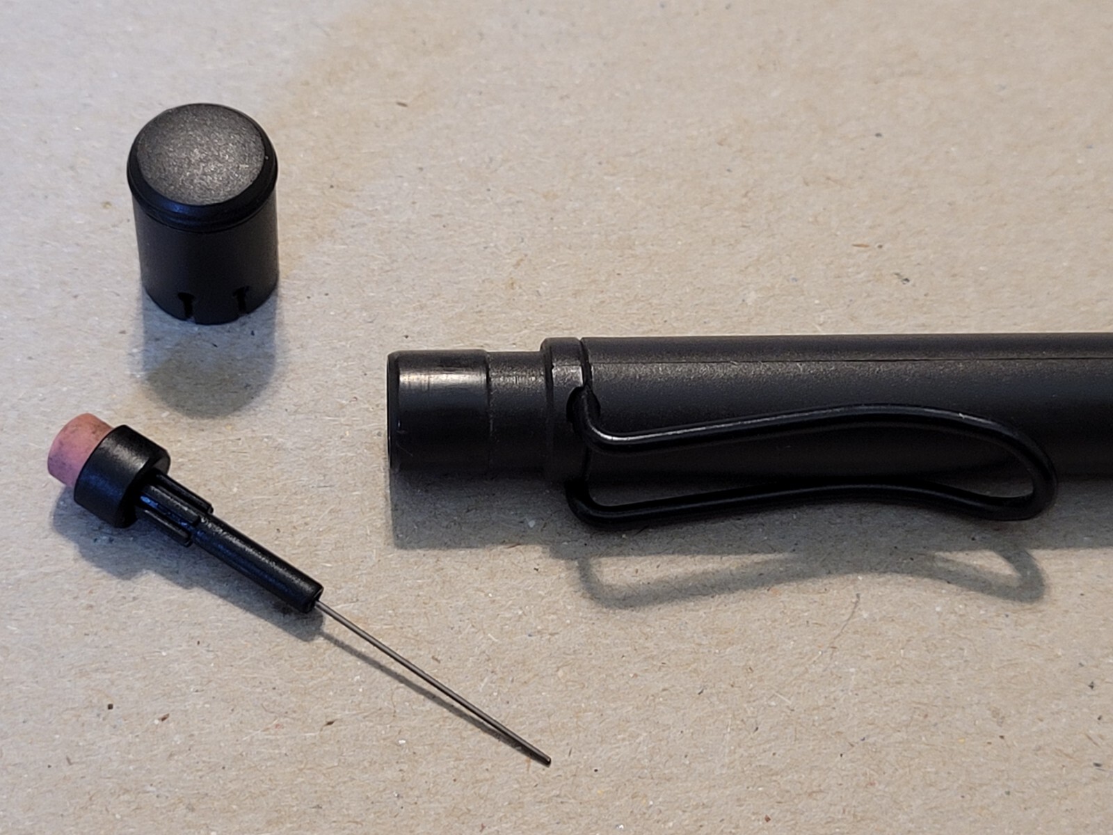 Vtg Lamy Safari Push Mechanism Pencil (0.5 mm) in Gray Black clip West Germany