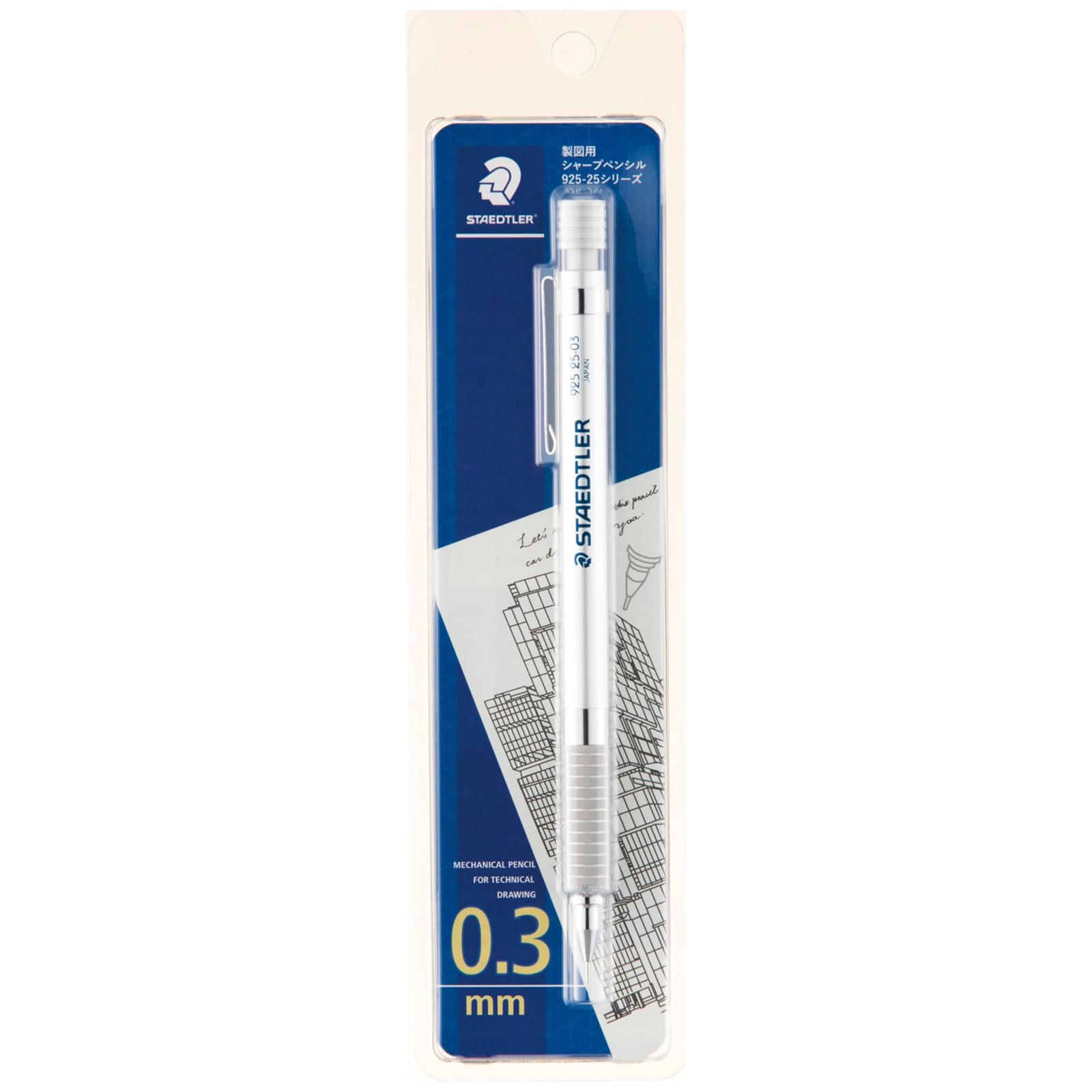 STAEDTLER 0.3mm Drafting Mechanical pen, Silver Series 925 25
