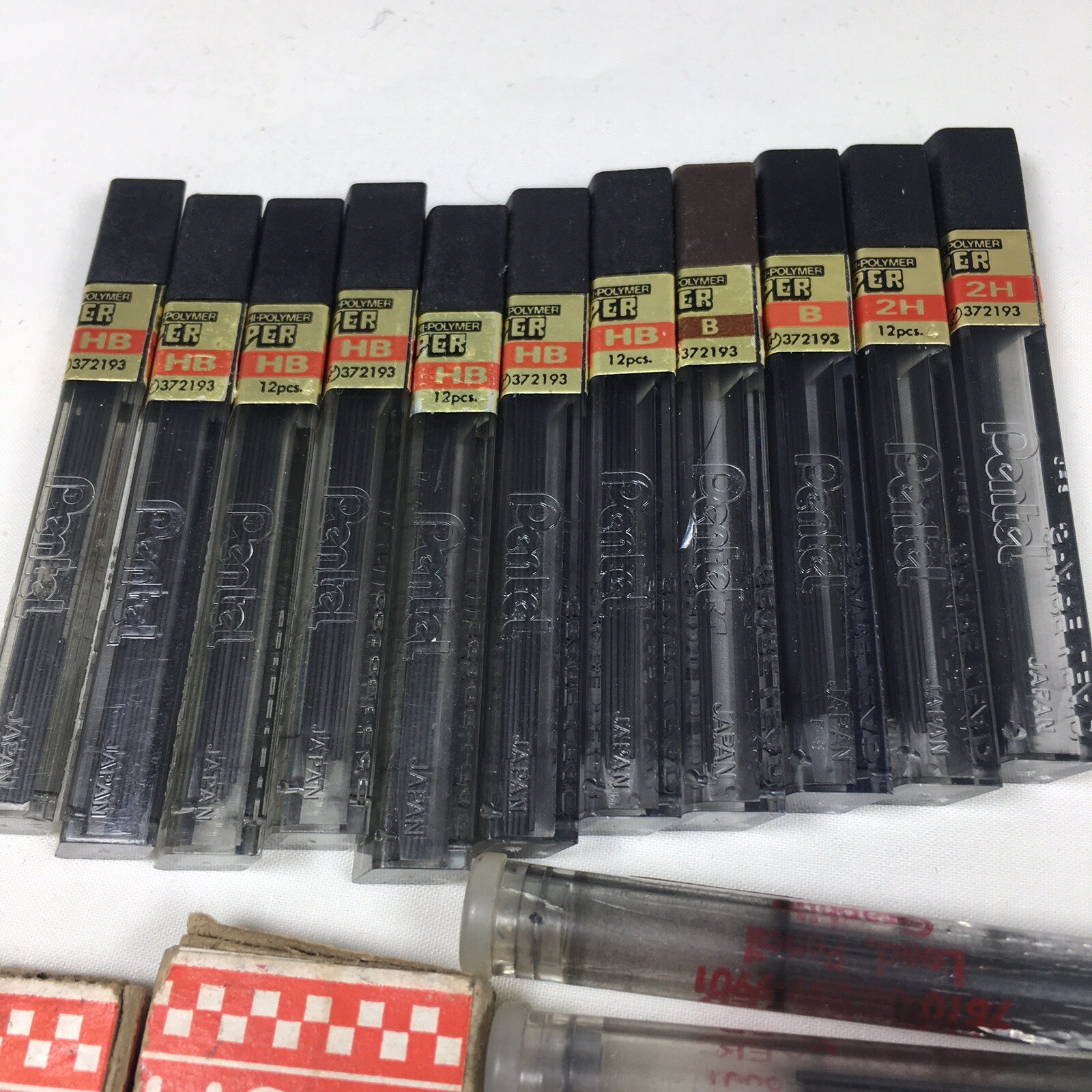 Vintage Mixed Lot Mechanical Pencil LEADs and ERASERS Pentel Listo Wearever